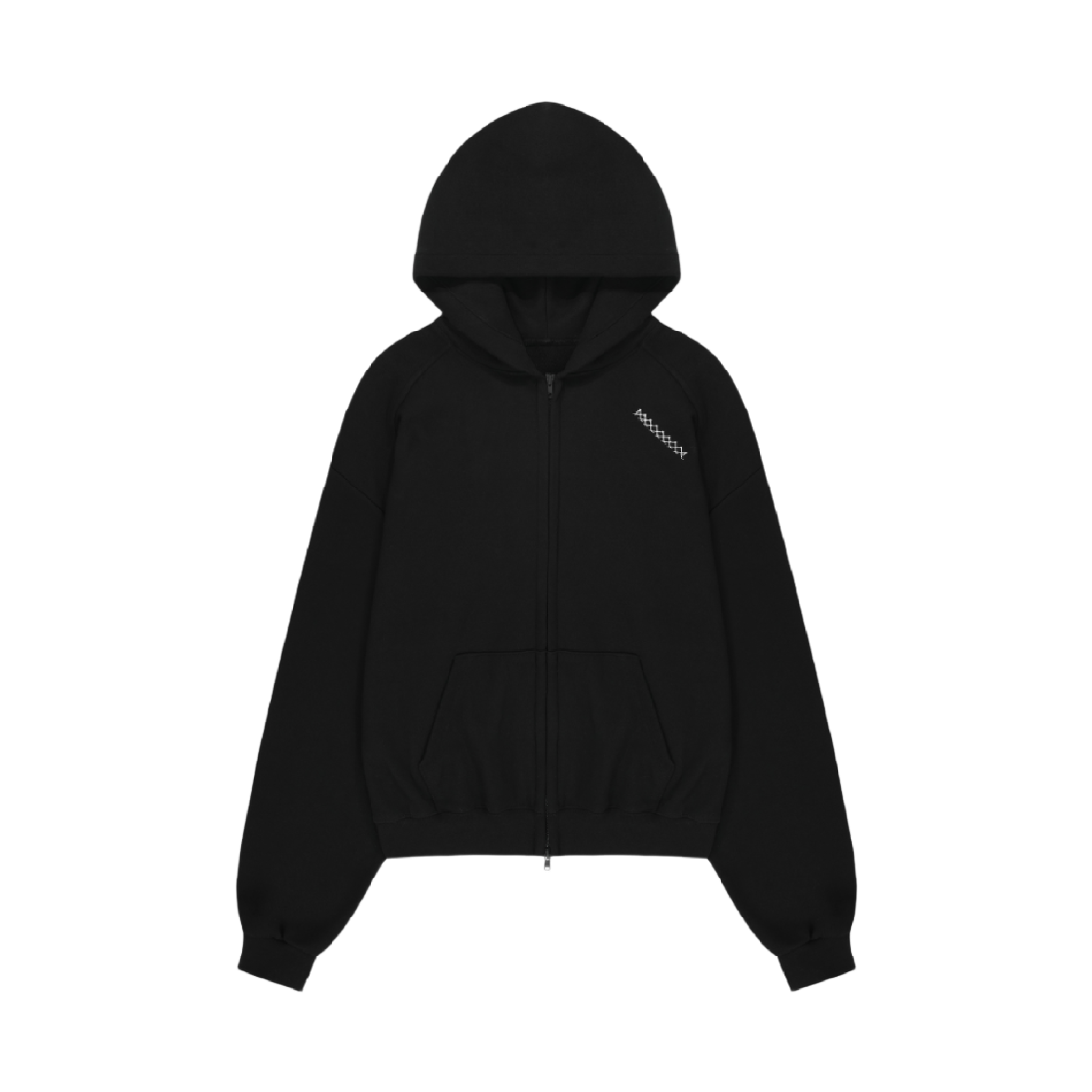 준느 T21 숄더 후드집업 블랙(Junne T21 Shoulder Hoodie Zip-up Black)