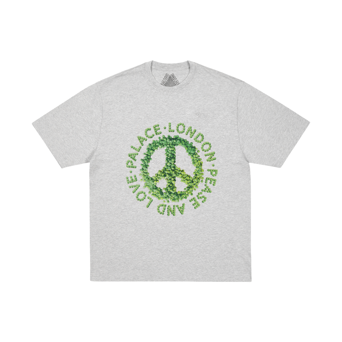 - Palace Pease and Love T-Shirt Grey Marl - 25FW