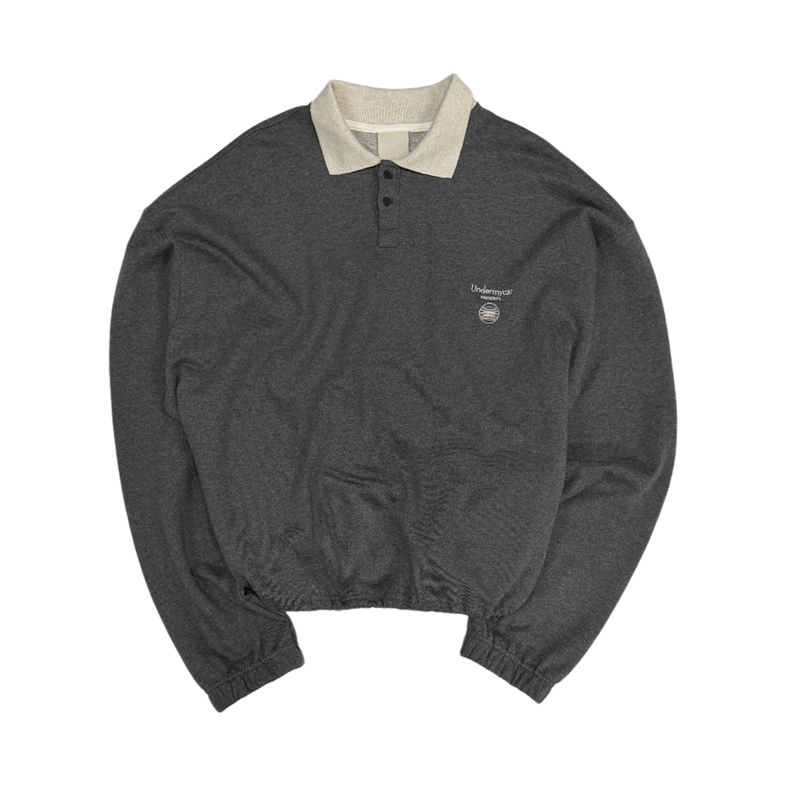 UMCM140CC Undermycar Mu.140 Combi Crop Collar Sweatshirts Charcoal