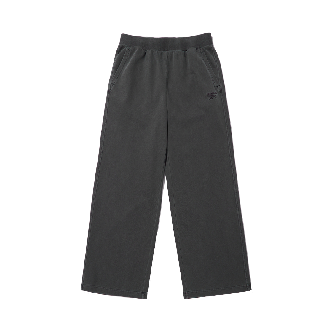 REPA5FN42BK Reebok GarmentDyed Relax Fit Wide Straight Pants Black