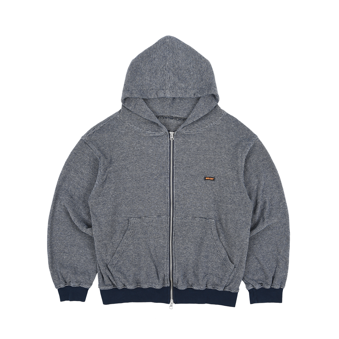 ersco-0122 ersco Waffle Hoodie Zip Up Navy