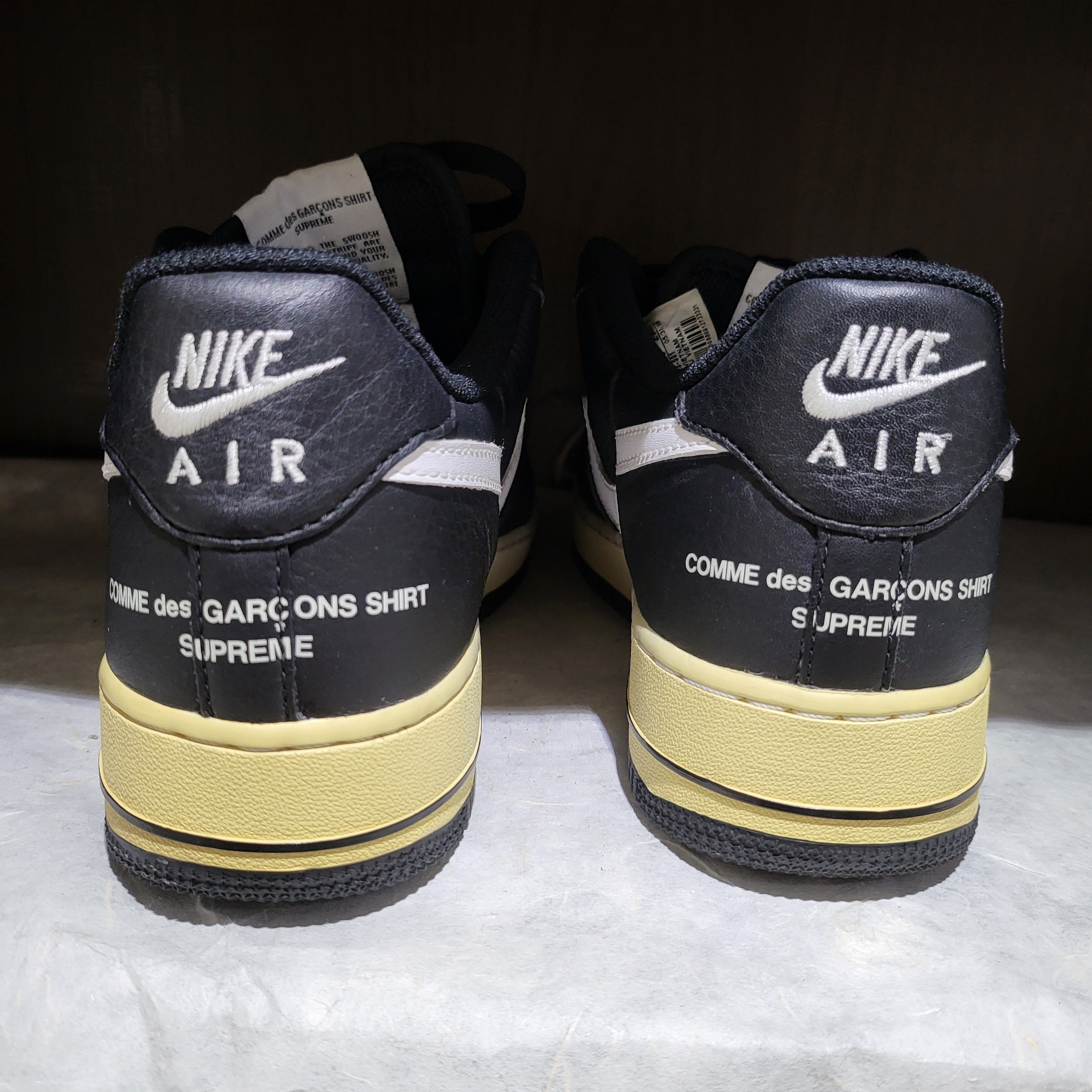 Nike x Comme des Garcons Shirt x Supreme Air Force 1 Low 2018 착용 스타일