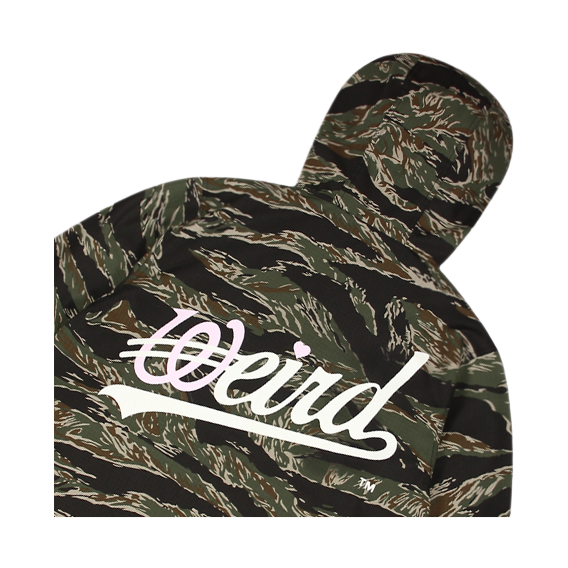 위얼드월드 카모플라쥬 웨이브로고 후드 집업 타이거카모(Weird World Camo Wavelogo Hoodie zip-up Tigercamo) - 4
