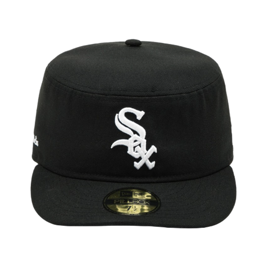 뉴에라 MLB 시카고 화이트 삭스 프리 커브드 필박스 피티드 캡 블랙(New Era MLB Chicago White Sox Free Curved Pillbox Fitted Cap Black)
