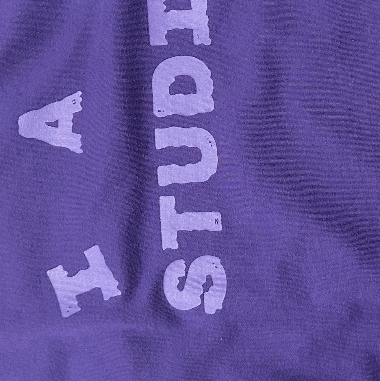 IAB Studio Long Sleeve T-Shirt Purple Splashed 착용 스타일
