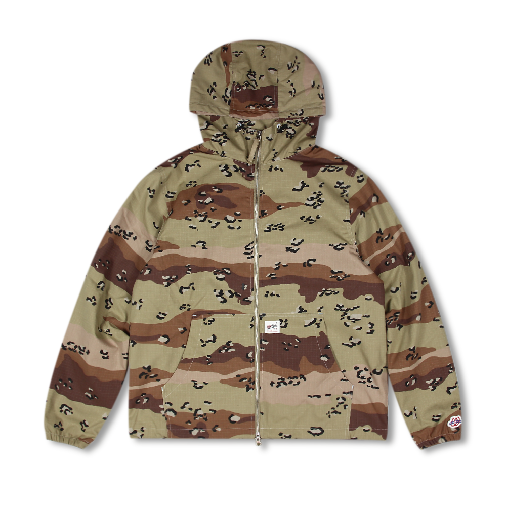 P00000IT Weird World Camo Wavelogo Hoodie zip-up Desertcamo