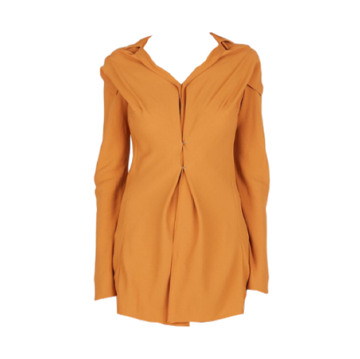 (W) 키코 코스타디노브 지오 드레이프 셔츠 오렌지((W) Kiko Kostadinov Geo Darape Shirt Orange)