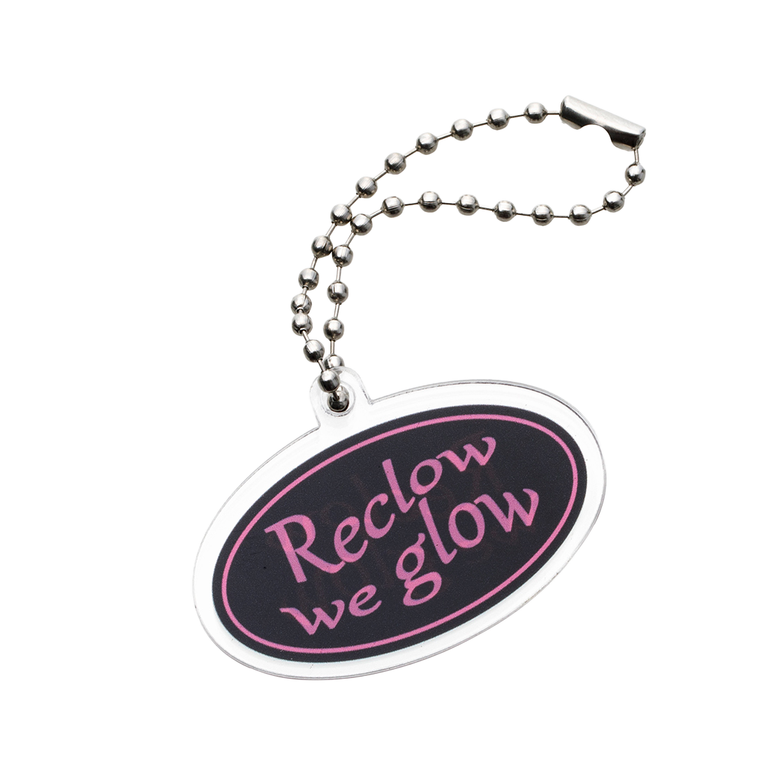 리끌로우 오발 로고 아크릴 키링 블랙(RECLOW Oval Logo Acrylic Keyring Black) - 3