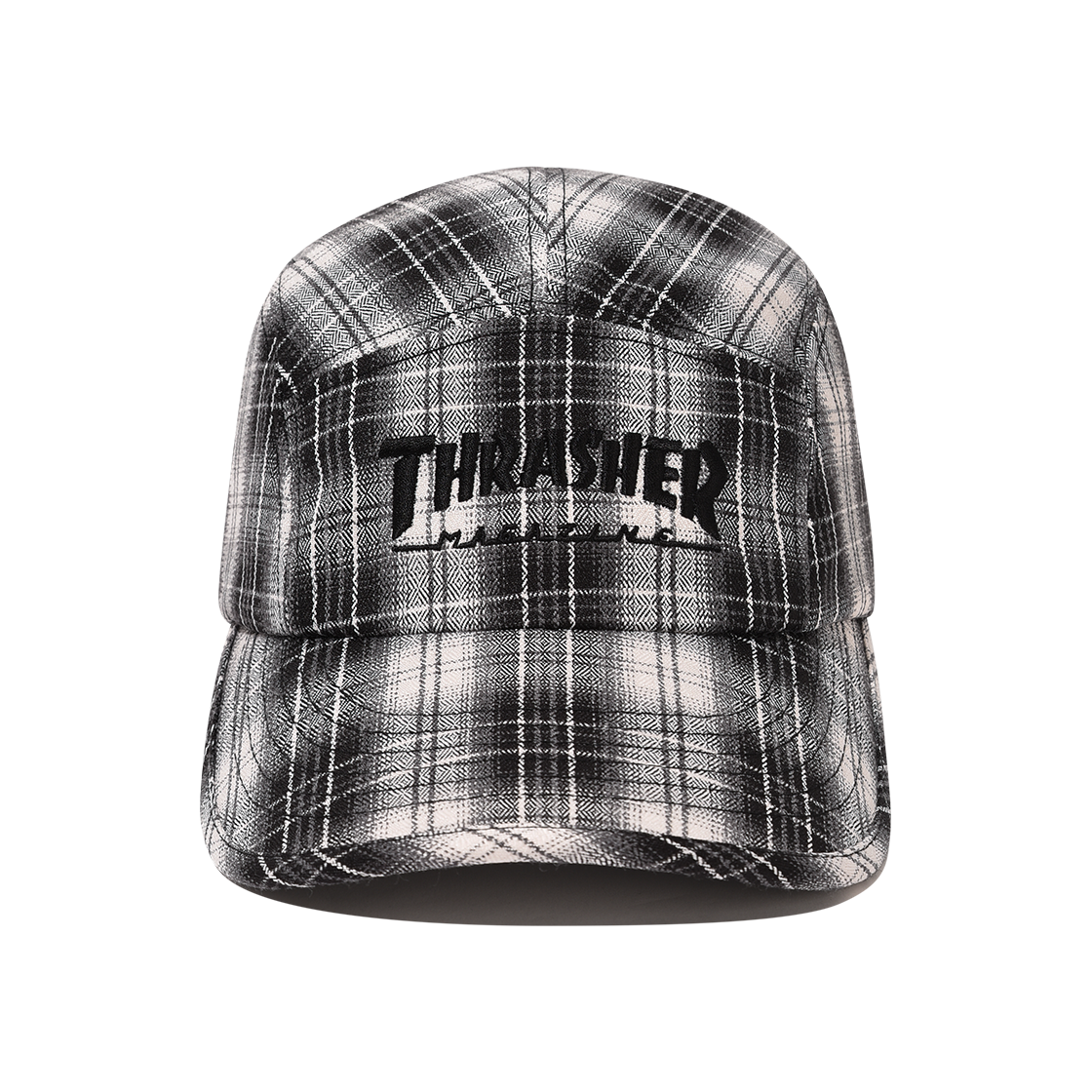 트레셔 매거진 로고 체크 캠프캡 블랙(THRASHER Magazine Logo Check Camp Cap Black)