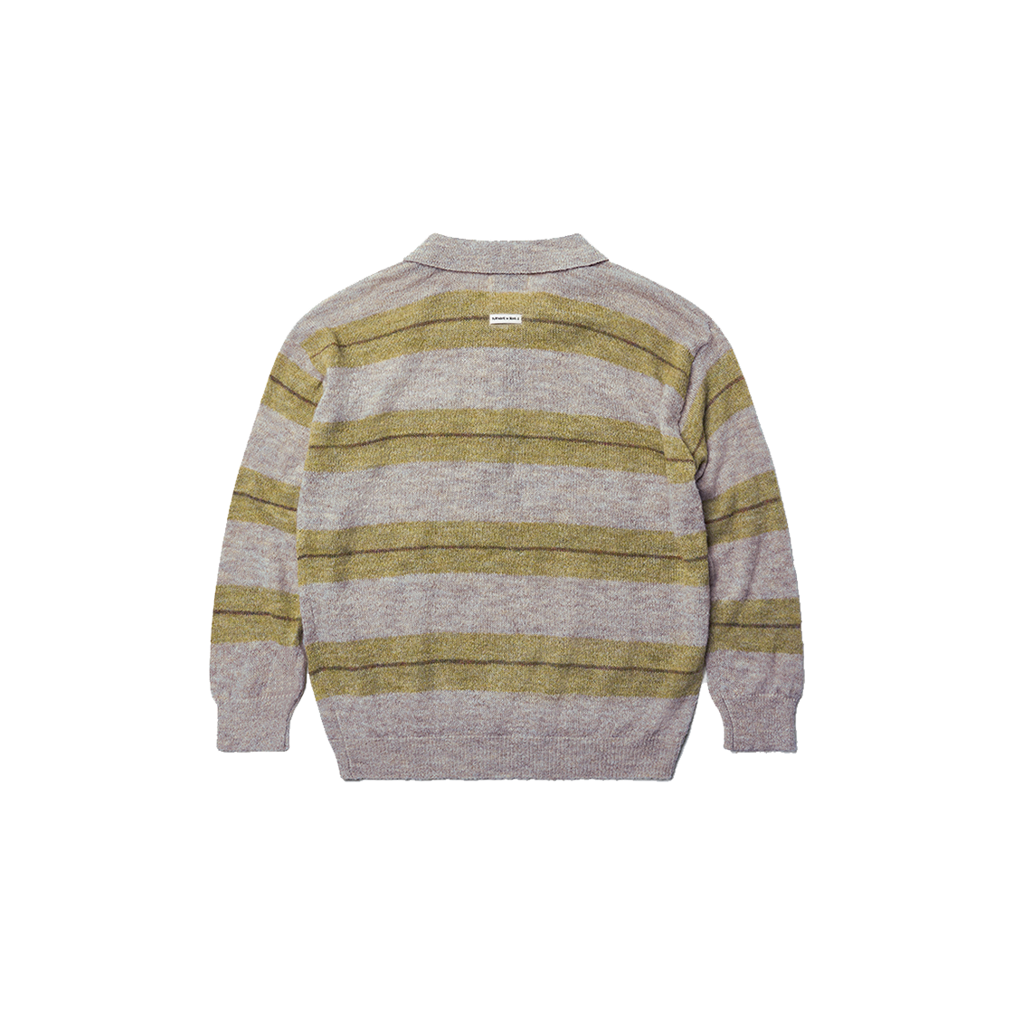 플랫웨이브 인 서울 브리자 스트라이프 니트 피케 베이지/카키(Flatwave in Seoul Briza Stripe Knit Pique Beige/Khaki) - 2