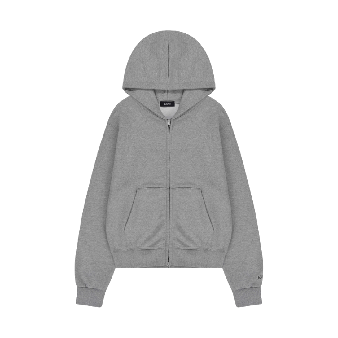 준느 T24 라이트 크롭 후드집업 그레이(Junne T24 Light Crop Hoodie Zip-up Grey)