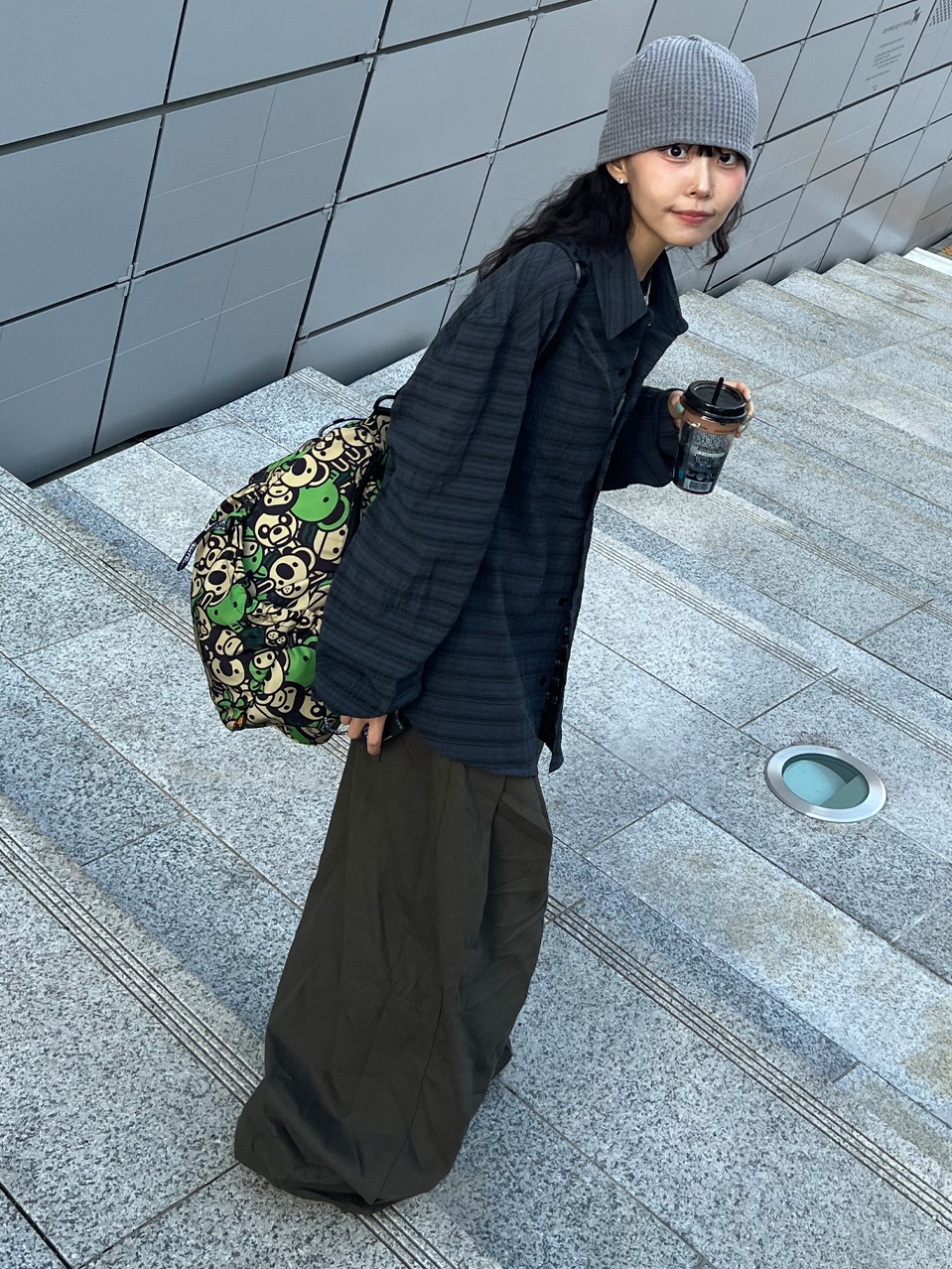 Nike Air Force 1 '07 WB Flax, BAPE Baby Milo Friends Large Backpack Green 착용 스타일 - 2