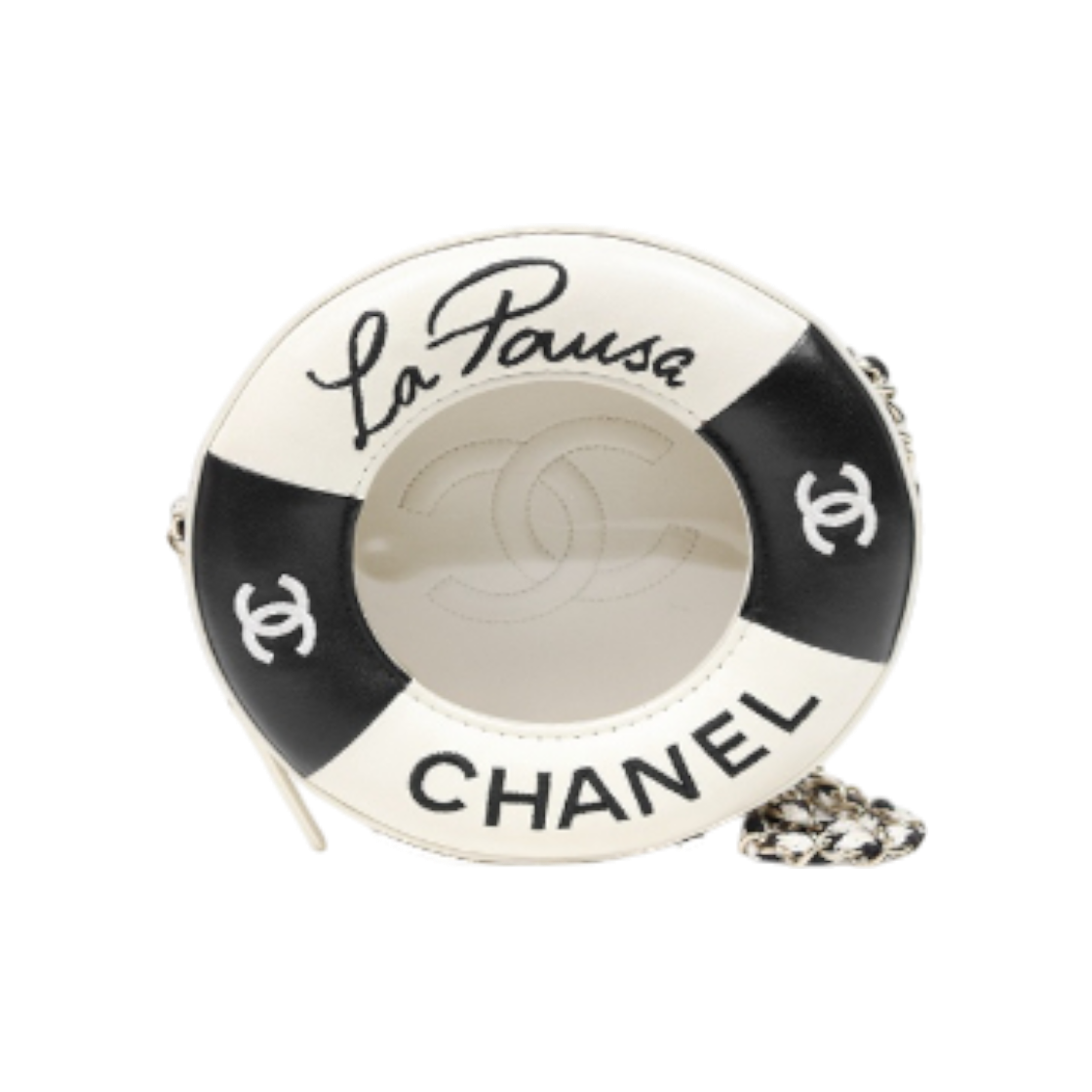 샤넬 블랙 앤 화이트 크루즈 튜브 크로스백 A-A35629T(Chanel Black and White Cruise Tube Crossbody Bag) - 1