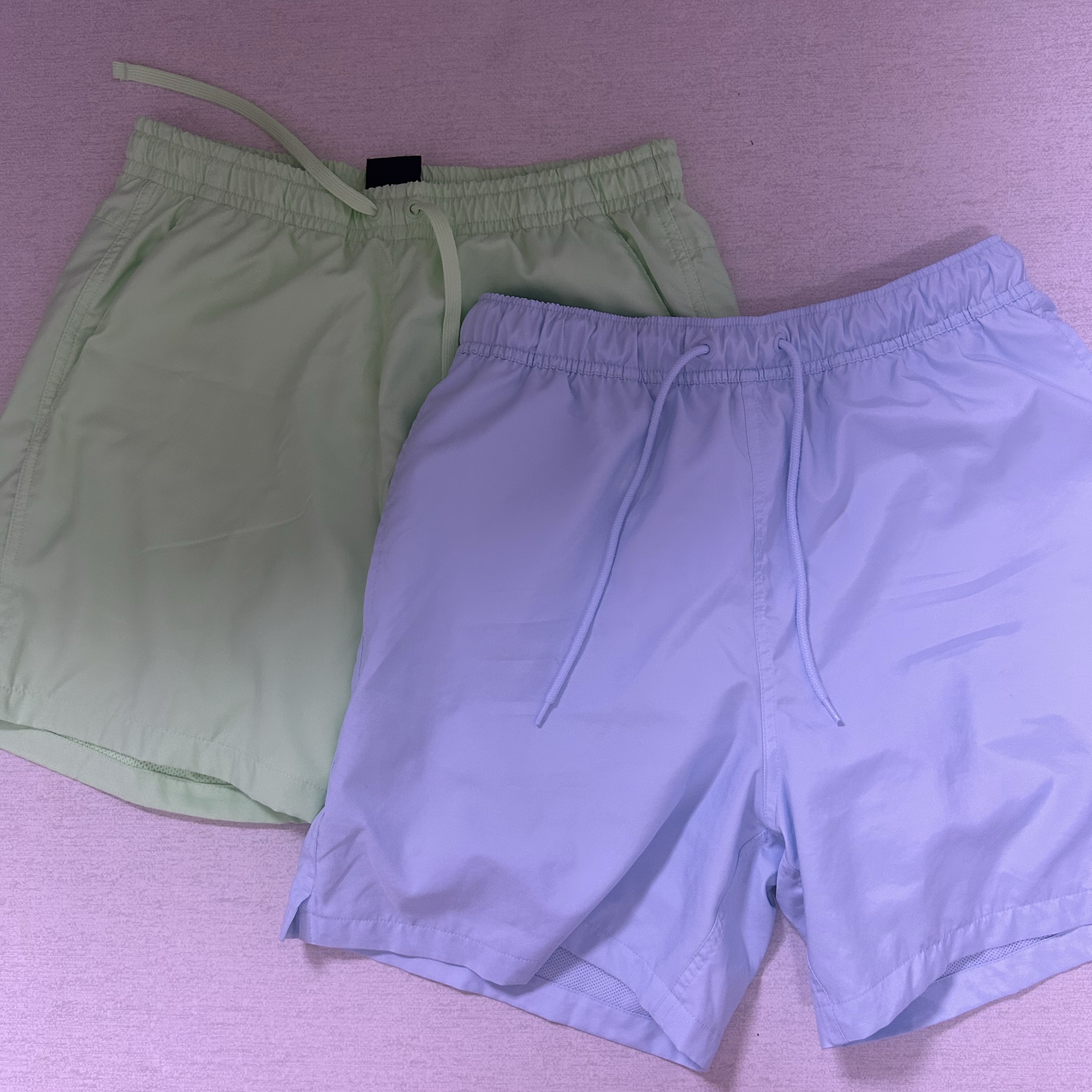 Nike Club Woven Flow Shorts Glacier Blue White - Asia 착용 스타일
