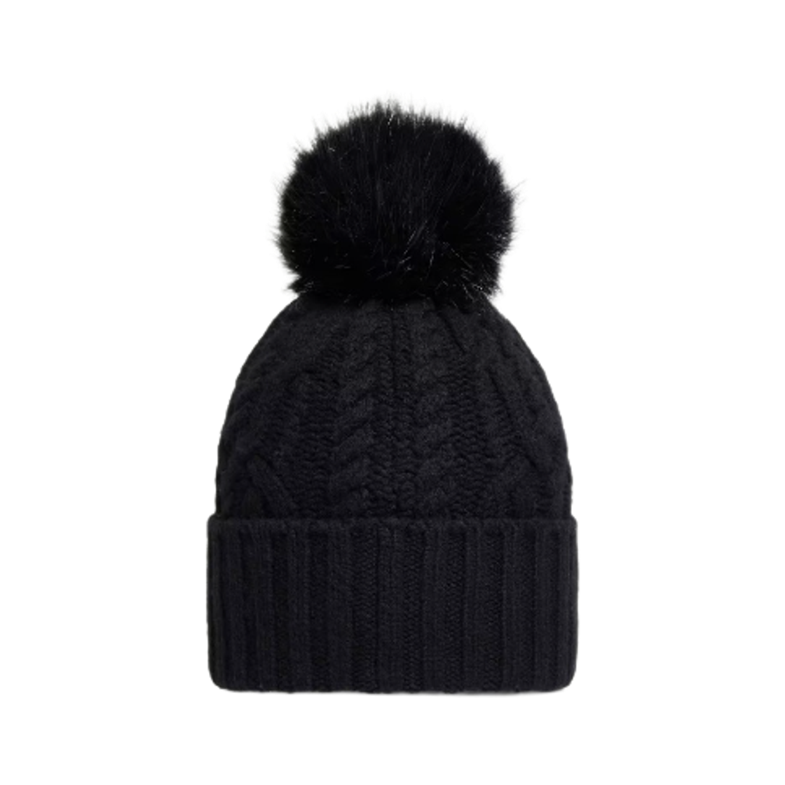 (W) 몽클레르 폼폼 캐시미어 블렌드 비니 블랙 - 25FW((W) Moncler Cashmere Blend Beanie with Pom Pom Black - 25FW) - 2