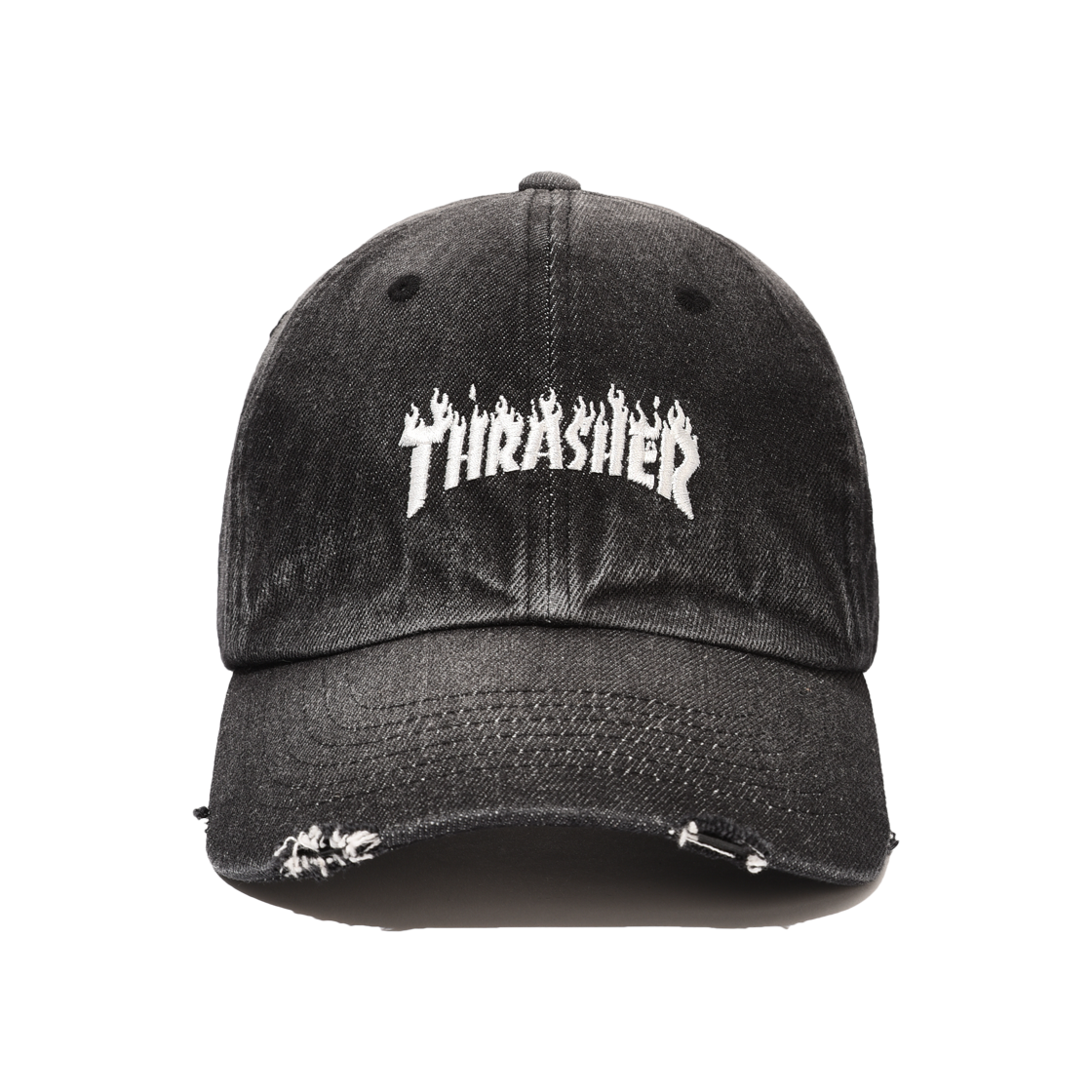 트레셔 플레임 로고 데님 볼캡 블랙(THRASHER Flame Logo Denim Ball Cap Black)