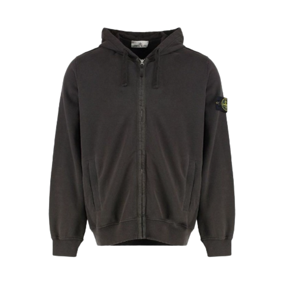스톤 아일랜드 6100067 브러쉬드 오가닉 코튼 플리스 레귤러 핏 후드 집업 스웨트셔츠 포켓 리드 그레이 - 25FW(Stone Island 6100067 Brushed Organic Cotton Fleece Regular Fit Hooded Zip Up Sweatshirt with Pockets Lead Grey - 25FW)
