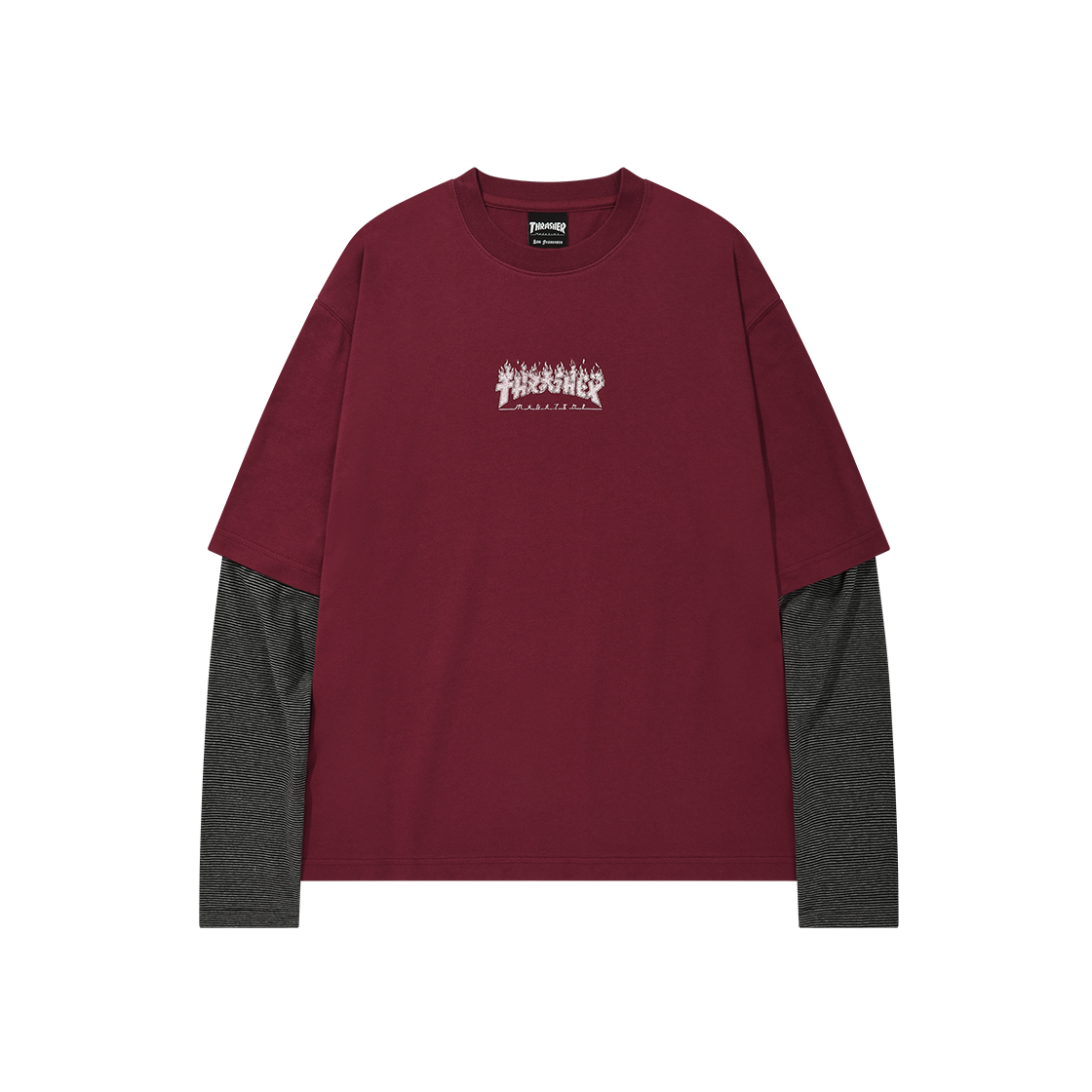 트레셔 고질라 레이어드 롱슬리브 퍼플(THRASHER Godzilla Layered long sleeves Purple)