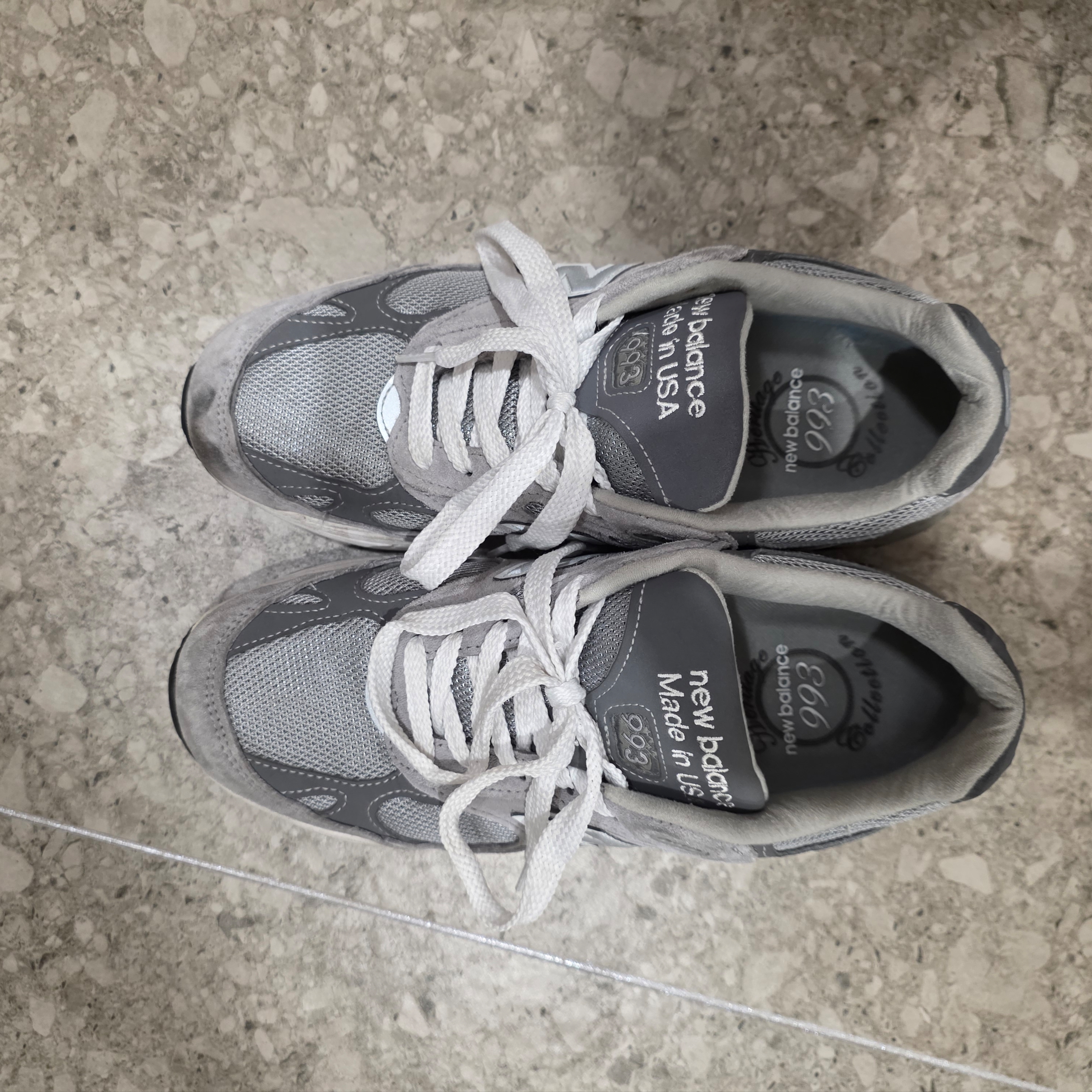 New Balance 993 Made in USA Grey - D Standard 착용 스타일