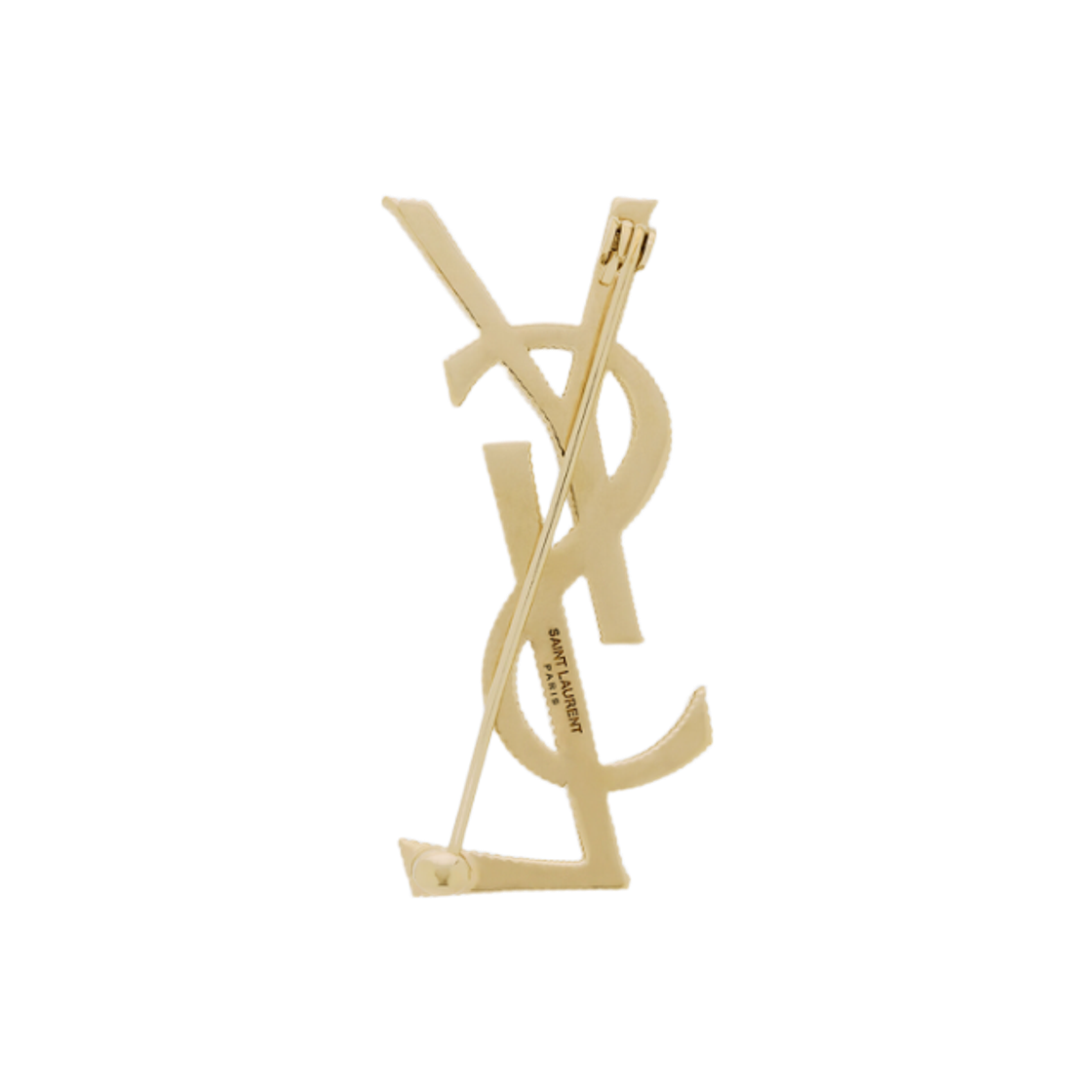 생로랑 메탈 카산드라 브로치 페일 골드(Saint Laurent Cassandre Brooch in Metal Pale Gold) - 2