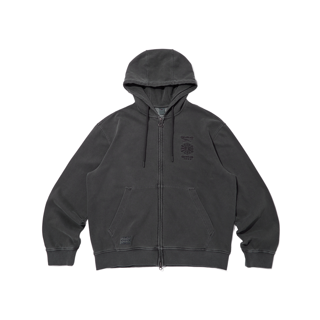 REJU5FZ41BK Reebok GarmentDyed Relax Fit FullZip Black