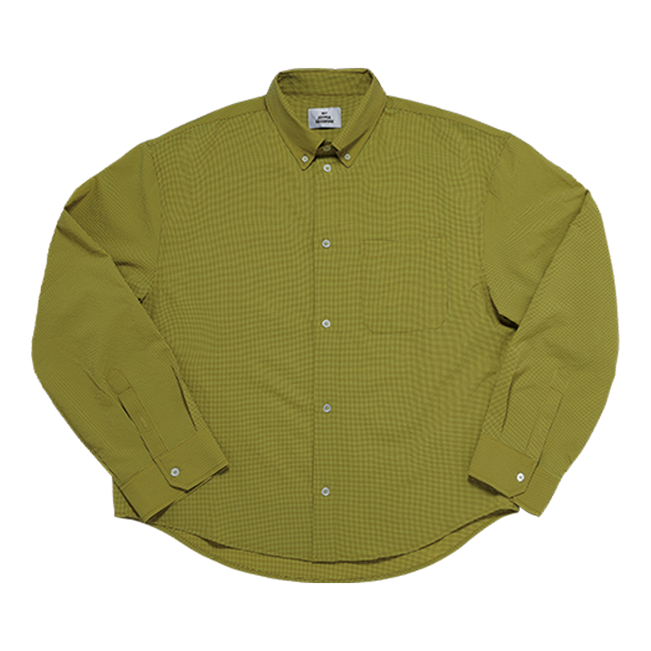 25FWST02 MJD CROPPED CHECK SHIRT YELLOW