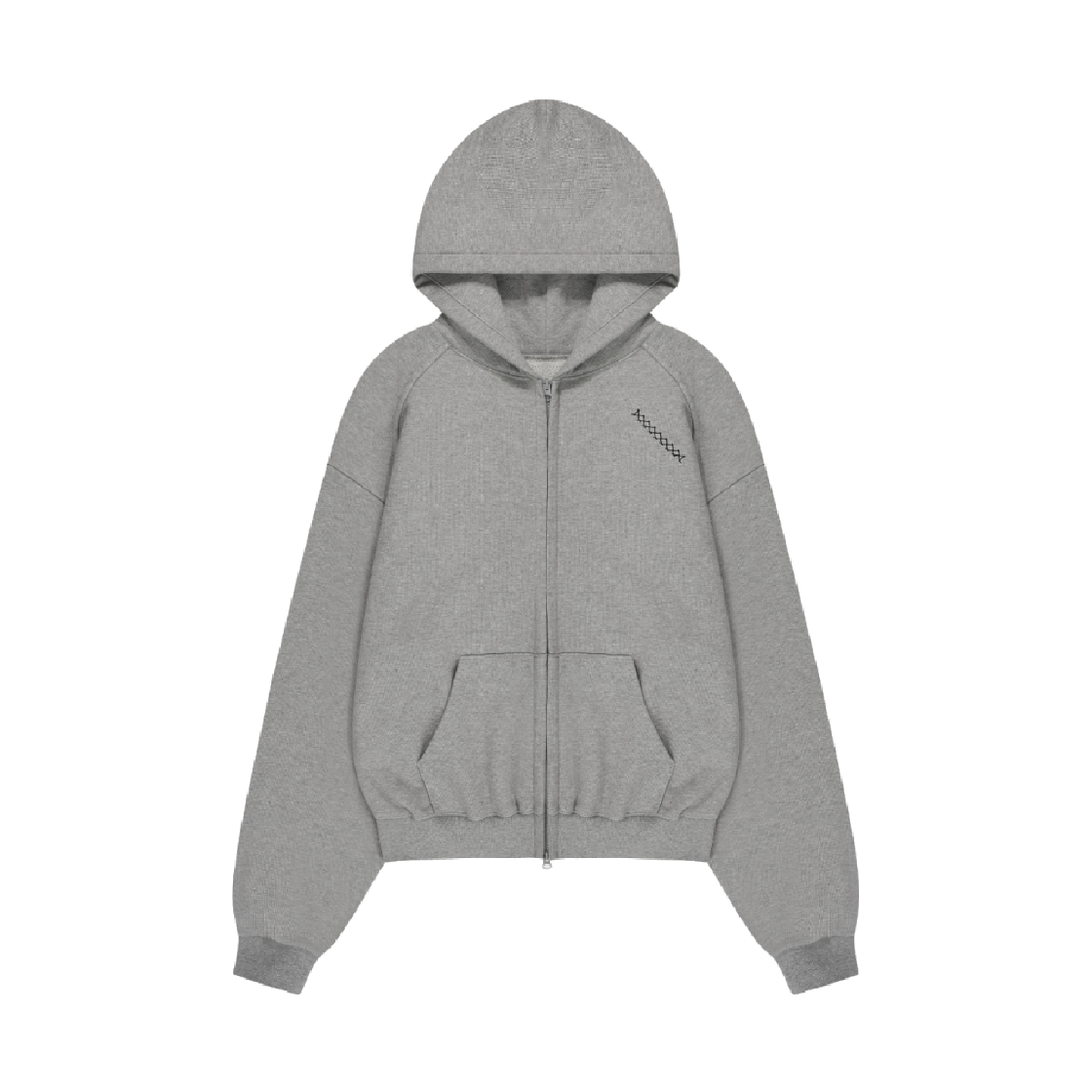 준느 T21 숄더 후드집업 그레이(Junne T21 Shoulder Hoodie Zip-up Grey)