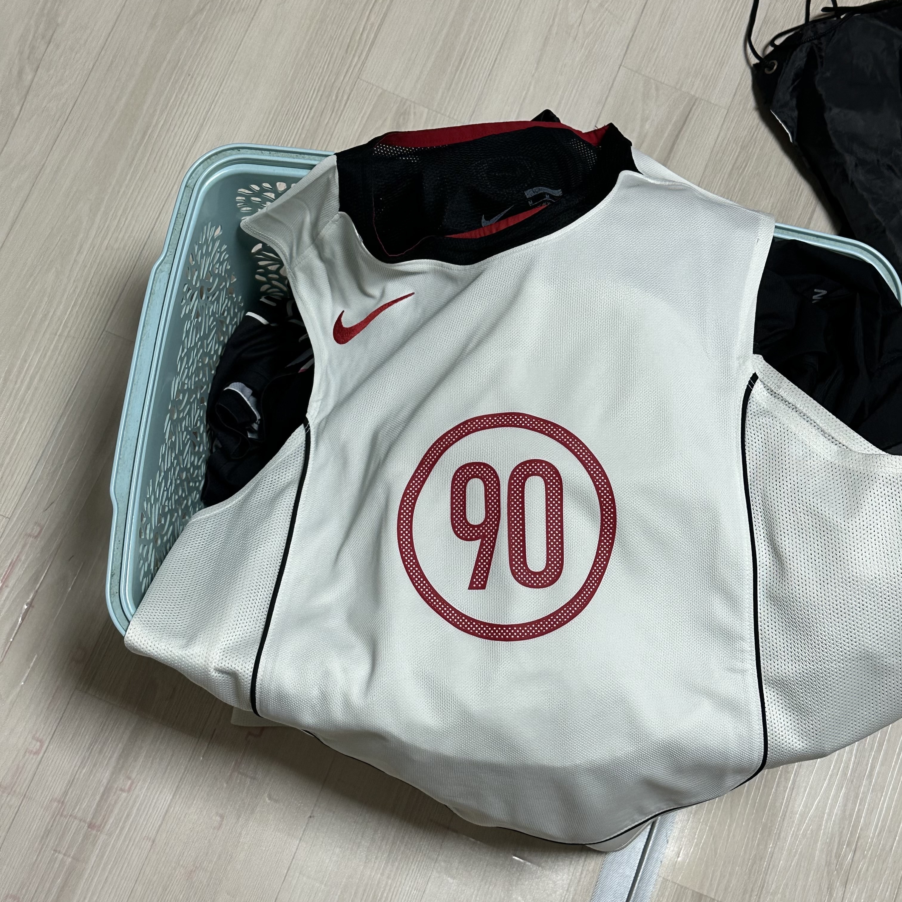 Nike Total 90 Dri-Fit Sleeveless Football Top Sail Black - Asia 착용 스타일