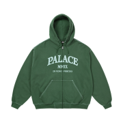 Palace Triple Stitch Veritas Zip Hood Racey Green - 25FW