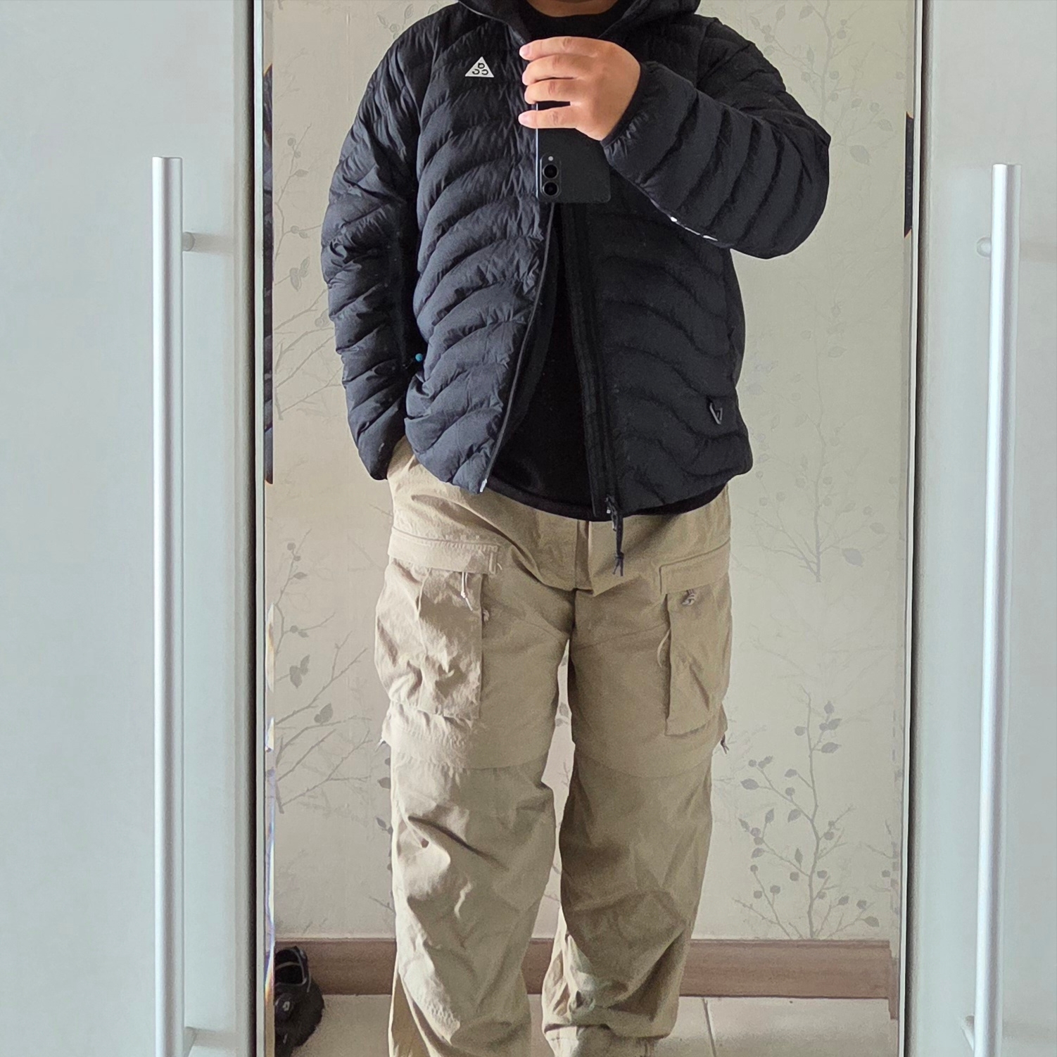 Nike ACG Lava Flow Therma-Fit ADV Jacket Black Summit White - Asia 착용 스타일 - 2