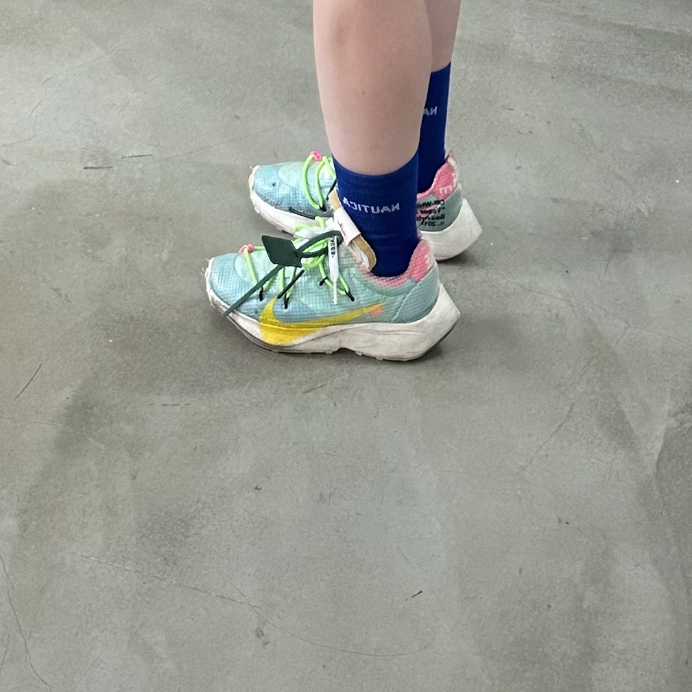 (W) Nike x Off-White Vapor Street Polarized Blue 착용 스타일