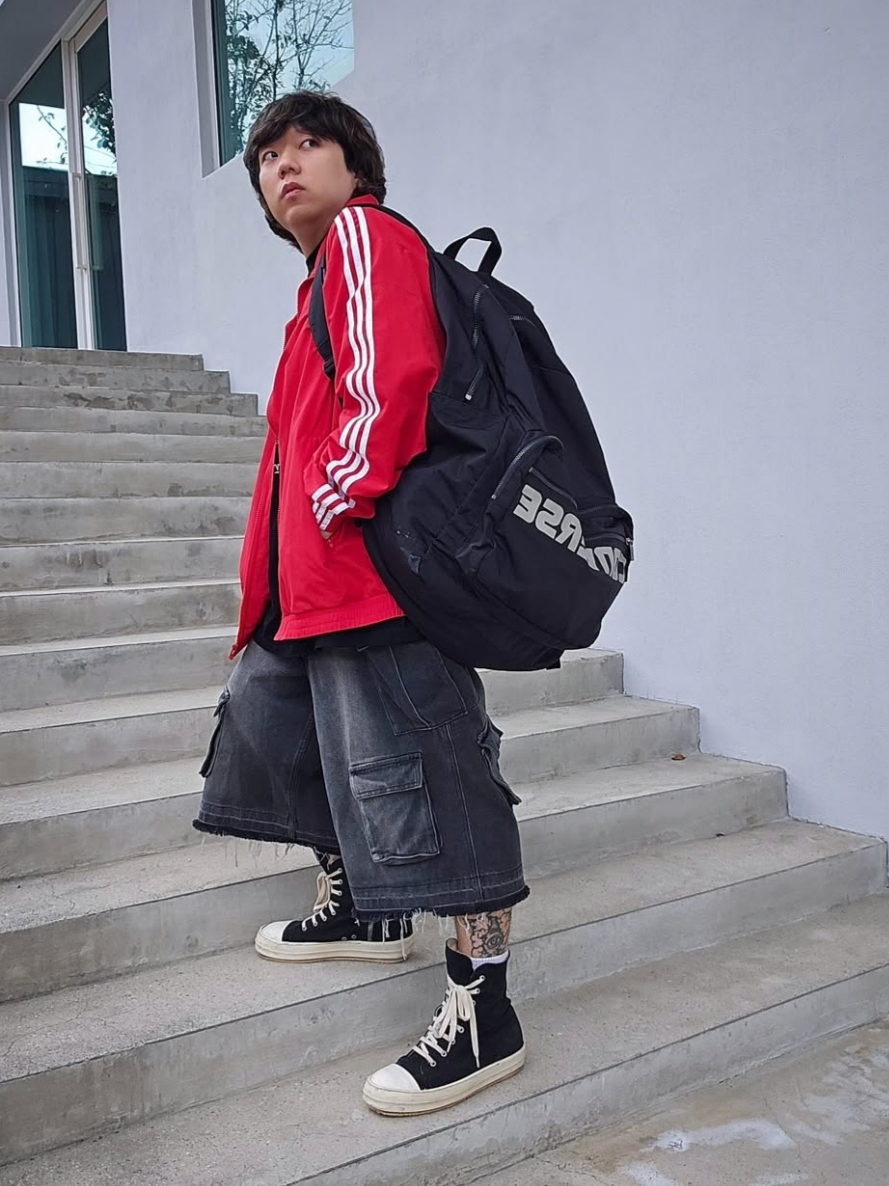 Adidas Adicolor Classics Beckenbauer Track Jacket Red - KR Sizing 착용 스타일