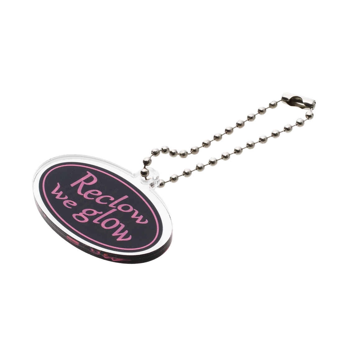 리끌로우 오발 로고 아크릴 키링 블랙(RECLOW Oval Logo Acrylic Keyring Black) - 2