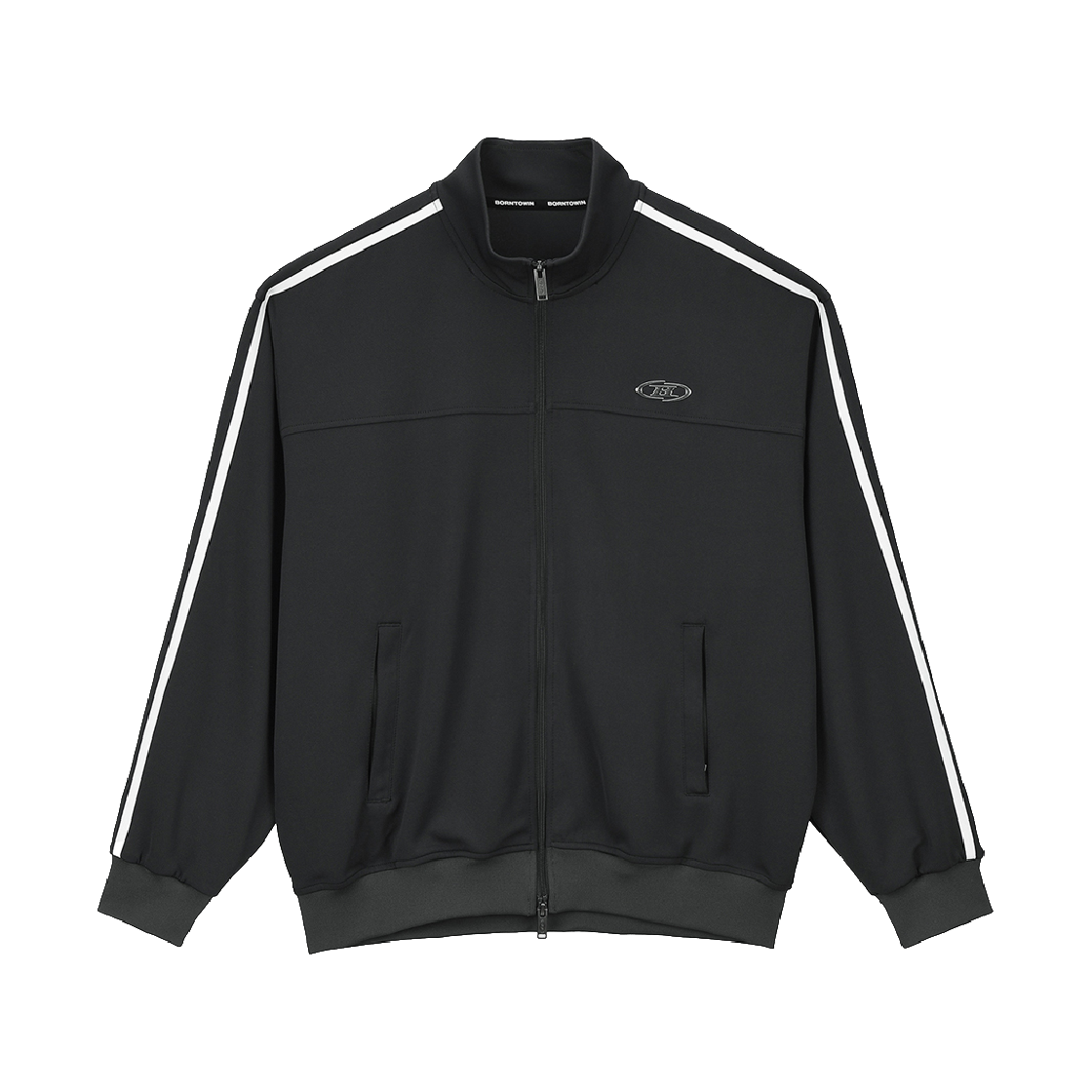 본투윈 크롬 B 저지 트랙 자켓 차콜