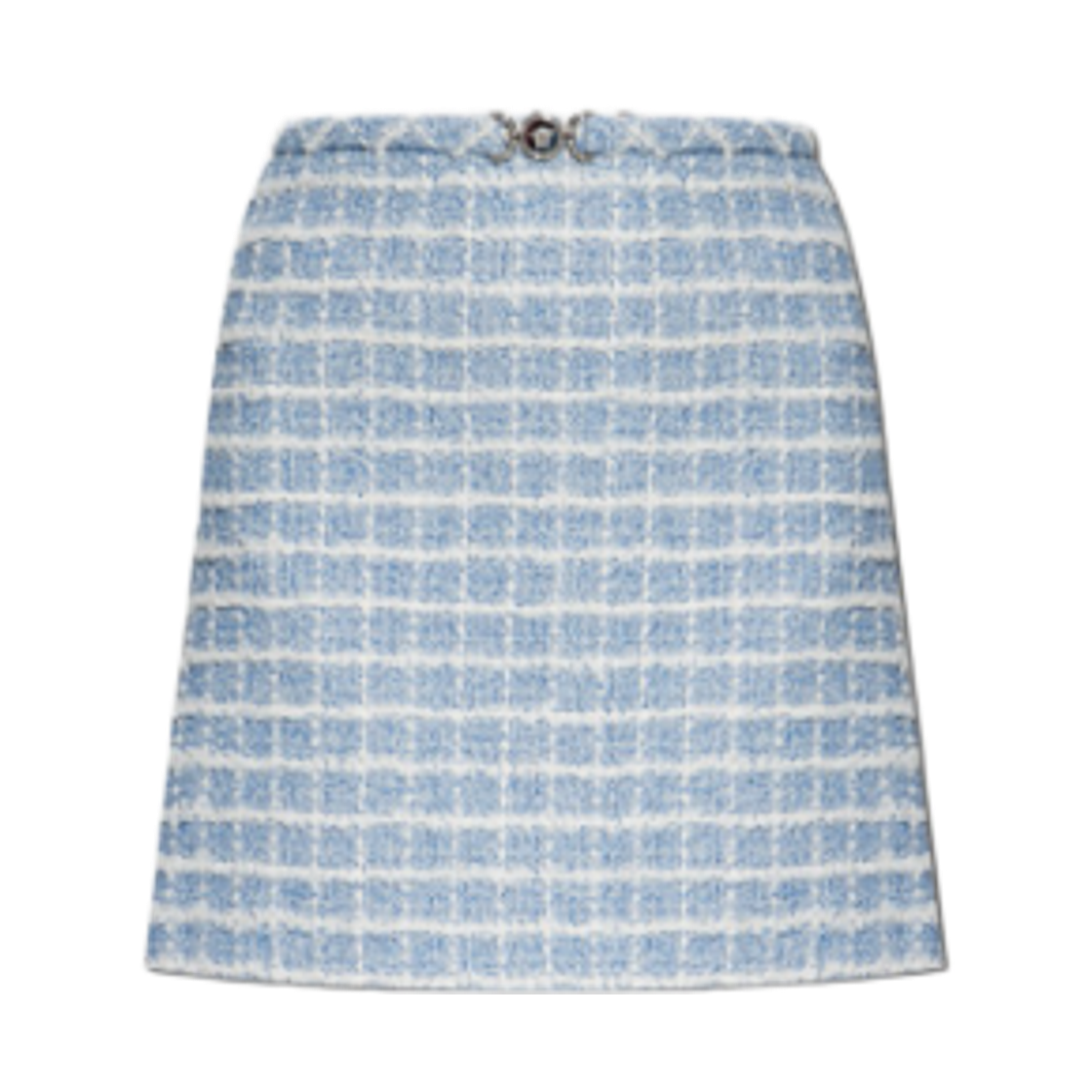 1015715-1A15390-1UN70 (W) Versace Tweed Skirt Blue