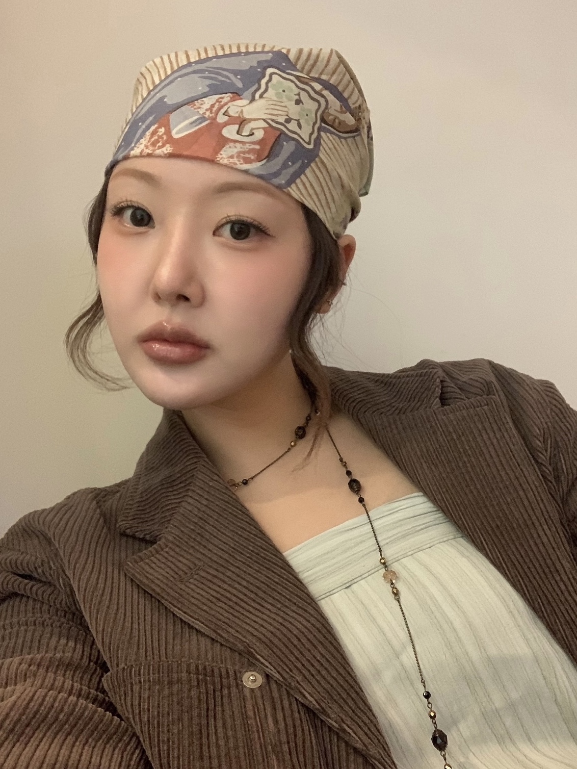 Kapital Colored Bandana Peckish Maria Mint 착용 스타일 - 1