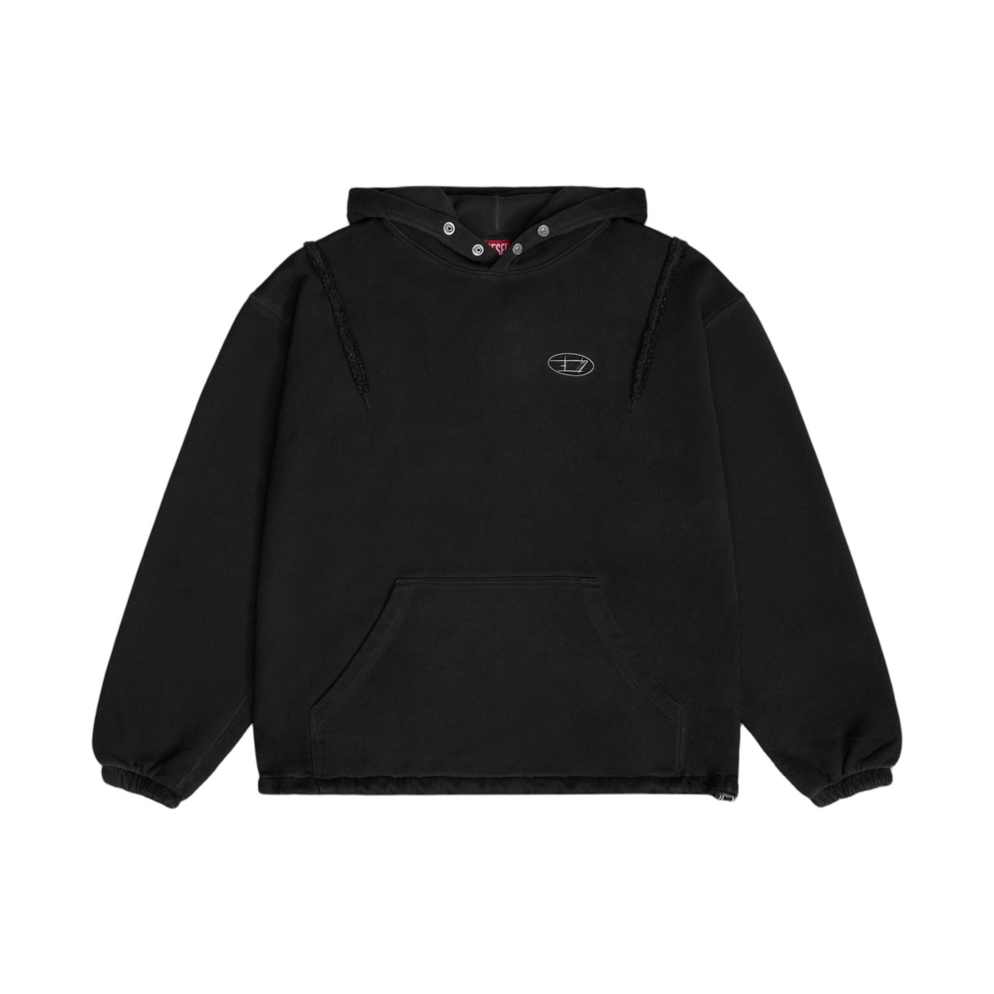 디젤 x 떠그 클럽 S 떠그 후드 블랙