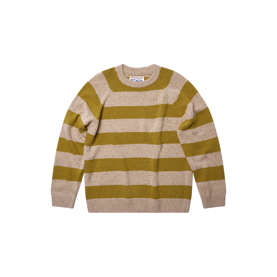 플랫웨이브 인 서울 누아 울 스트라이프 라운드 니트 샌드/머스타드(Flatwave in Seoul Noor Wool Stripe Round Knit Sand/Mustard)
