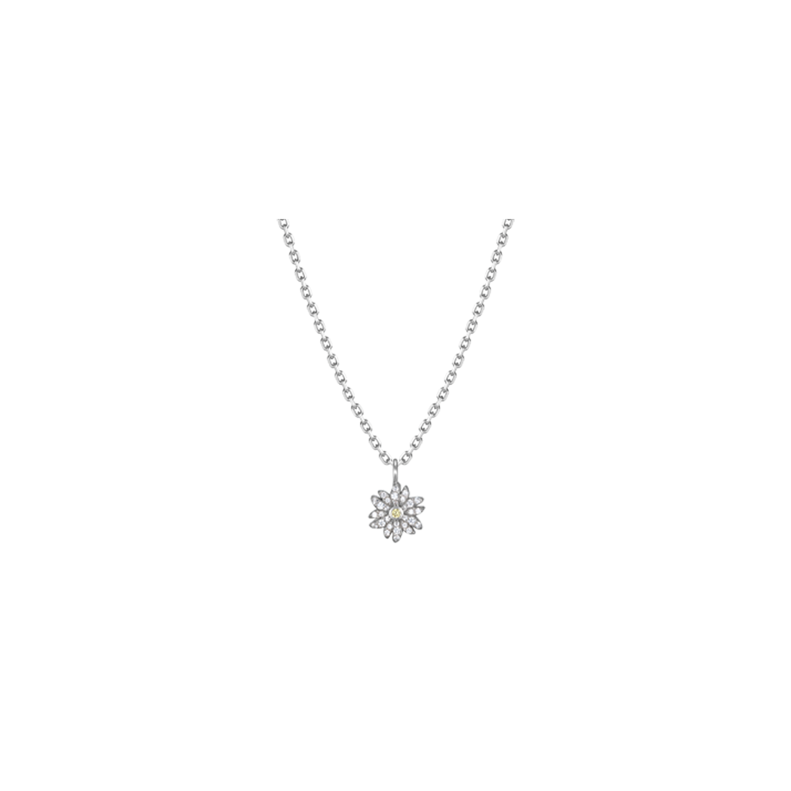 스쿠도 쿠오레 화이트 스톤 넥크리스(Scudo Cuore White Stone Necklace)