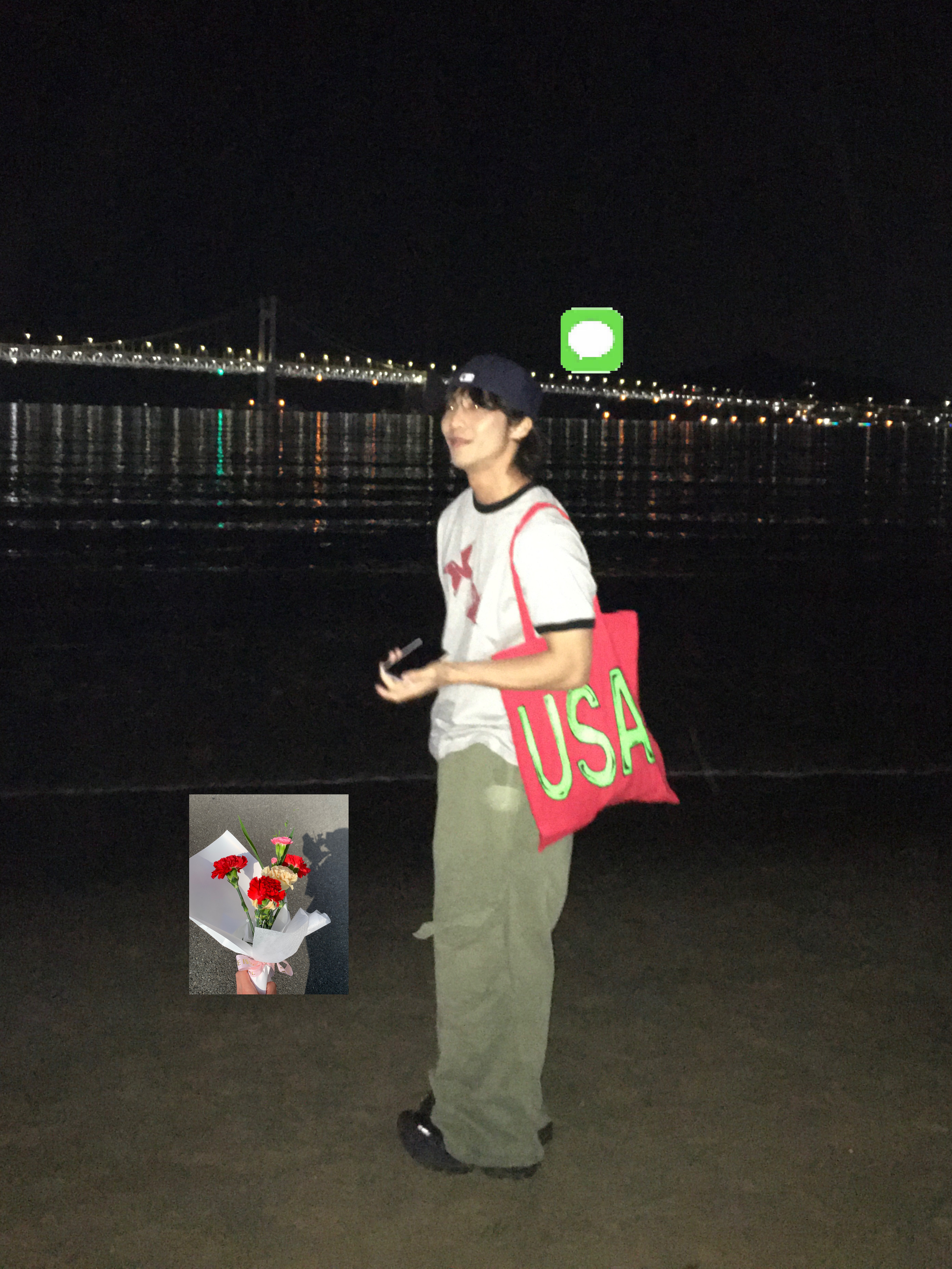 ISTKUNST Usa Eco Bag Red, New Era 59Fifty MLB Authentic New York Yankees Game Navy 착용 스타일 - 1