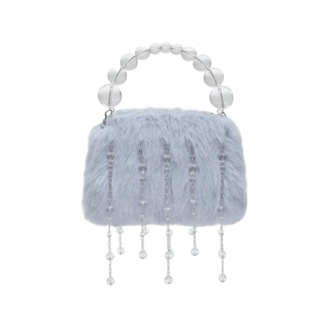 SF1ACBF3BG001 Rockfishweatherwear x Susan Fang Furry Bubble Rain Bag Sky Blue