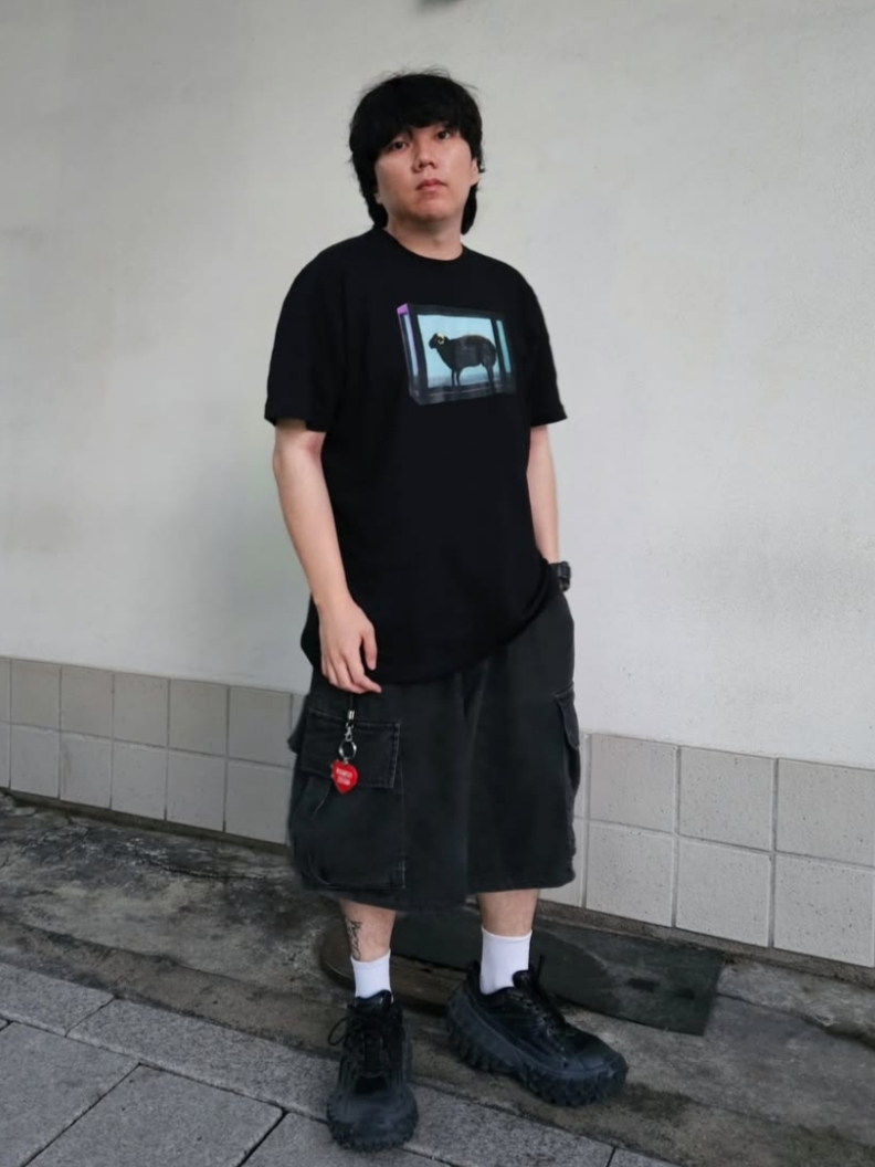 Supreme x Damien Hirst T-Shirt Black - 25SS 착용 스타일
