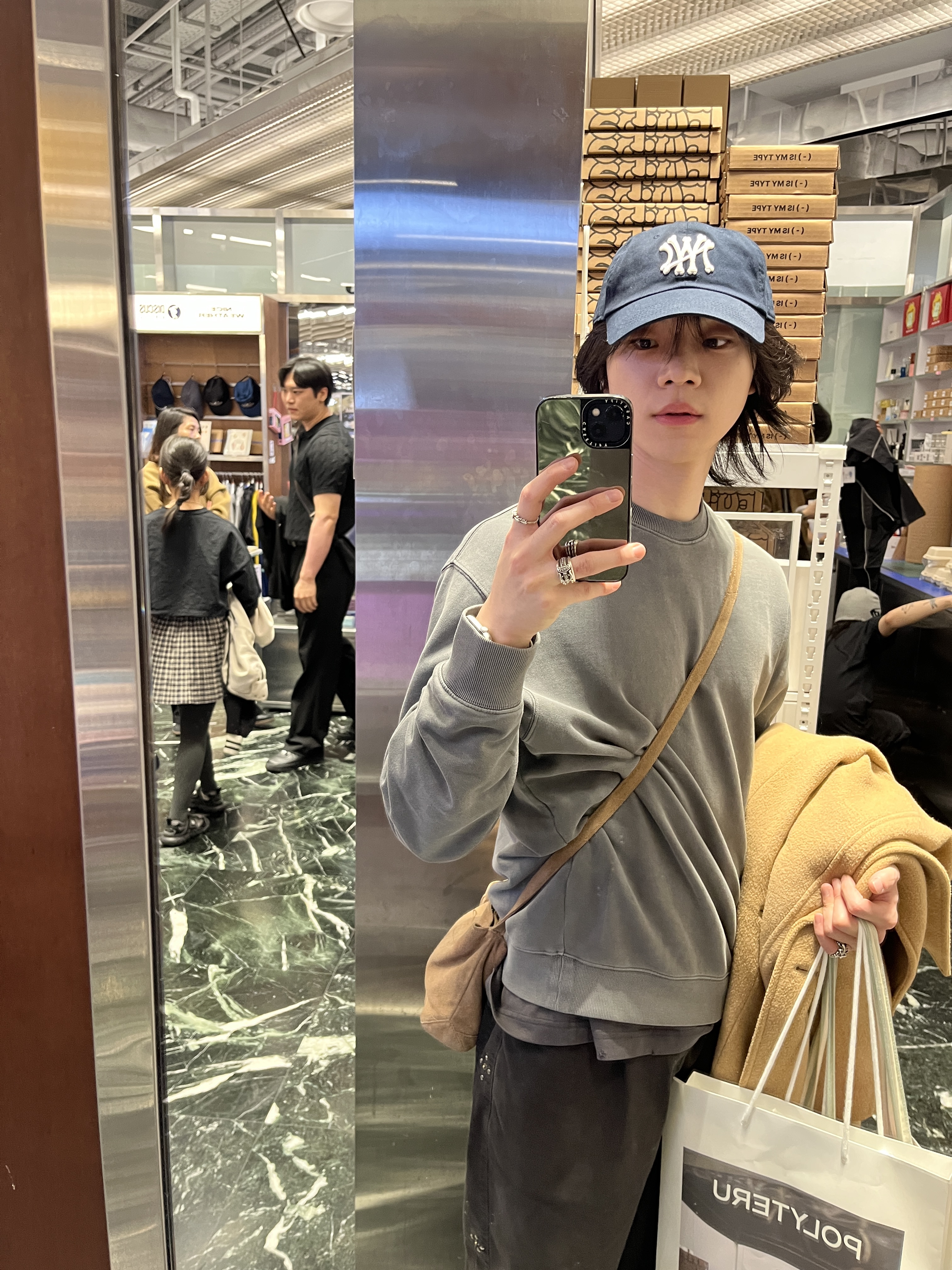 Nice Weather Apparel Nw Bone 6 Pannel Cap Navy 착용 스타일