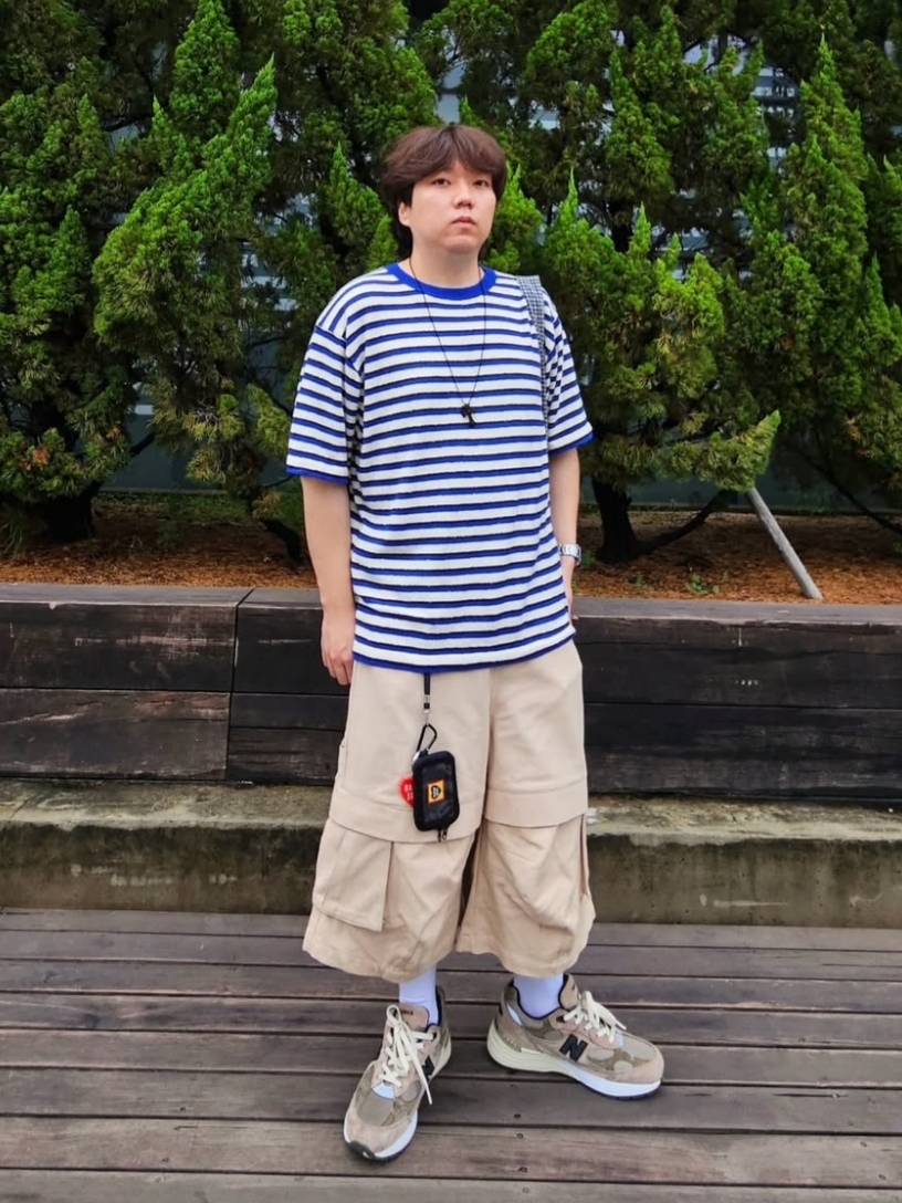 New Balance x JJJJound 993 Made in USA Mushroom White 착용 스타일