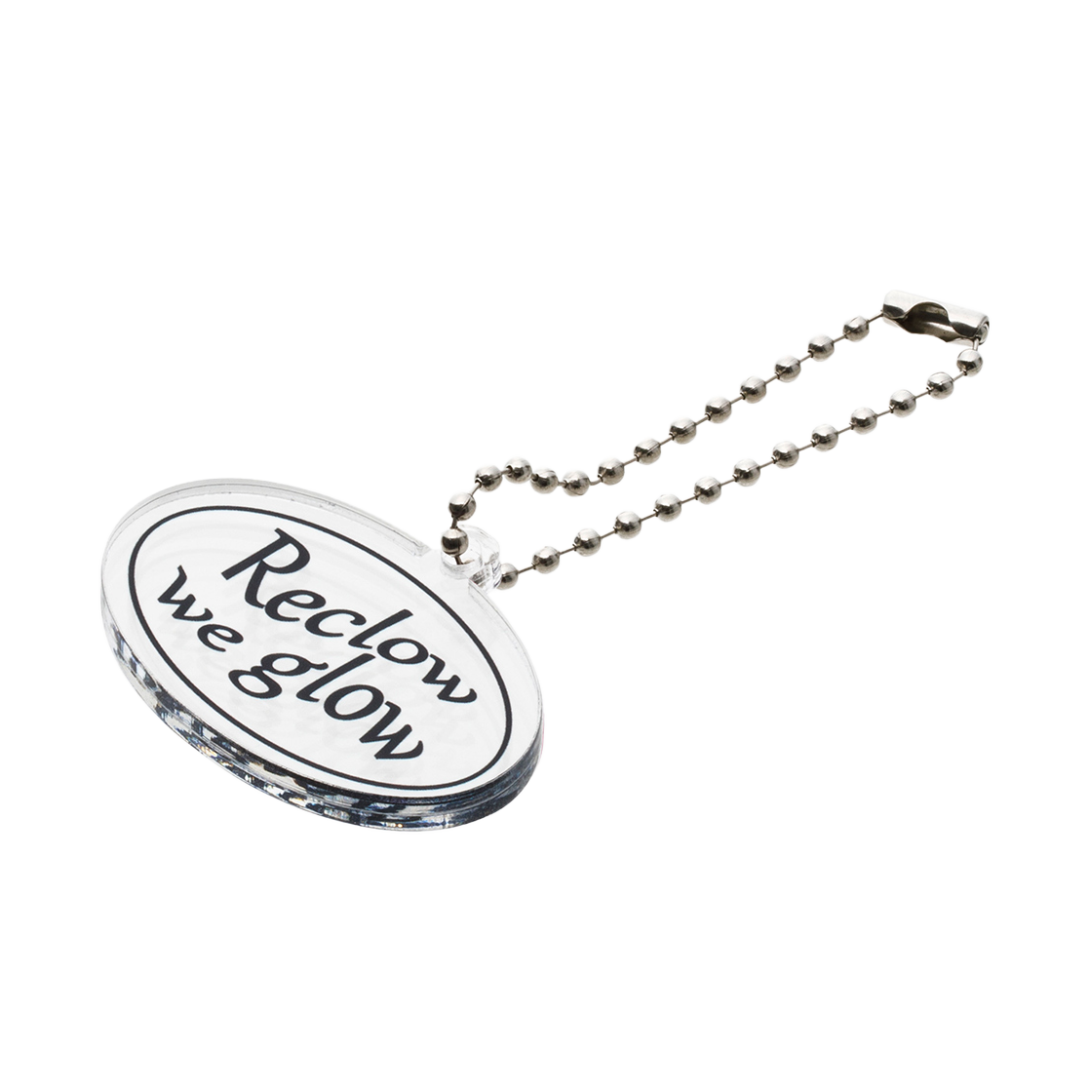 리끌로우 오발 로고 아크릴 키링 클리어(RECLOW Oval Logo Acrylic Keyring Clear) - 2