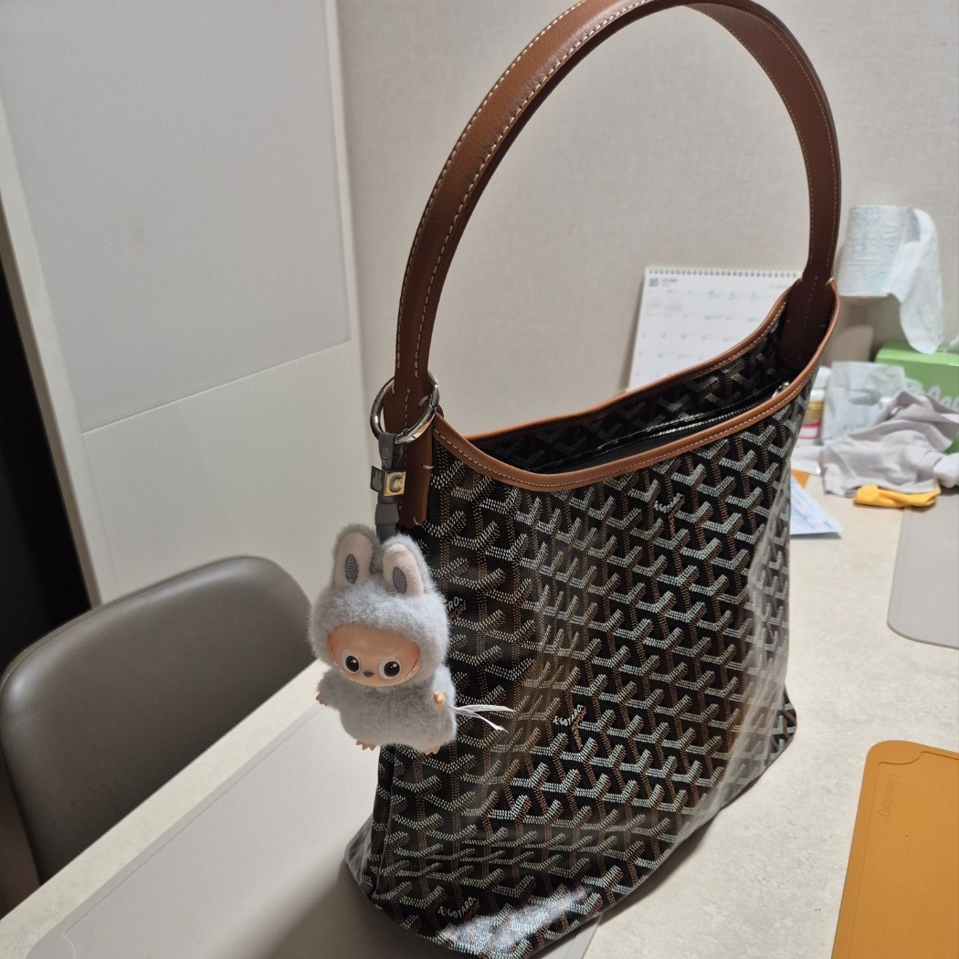 Goyard Boheme Hobo PM Bag Black Tan 착용 스타일