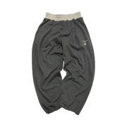 Undermycar Mu.145 Combi Waist Rib Wide Sweat Pants Charcoal