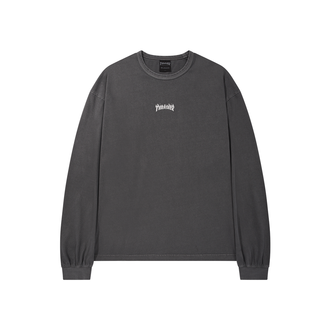TR2503LT04CH THRASHER Flame Logo long sleeves Charcoal