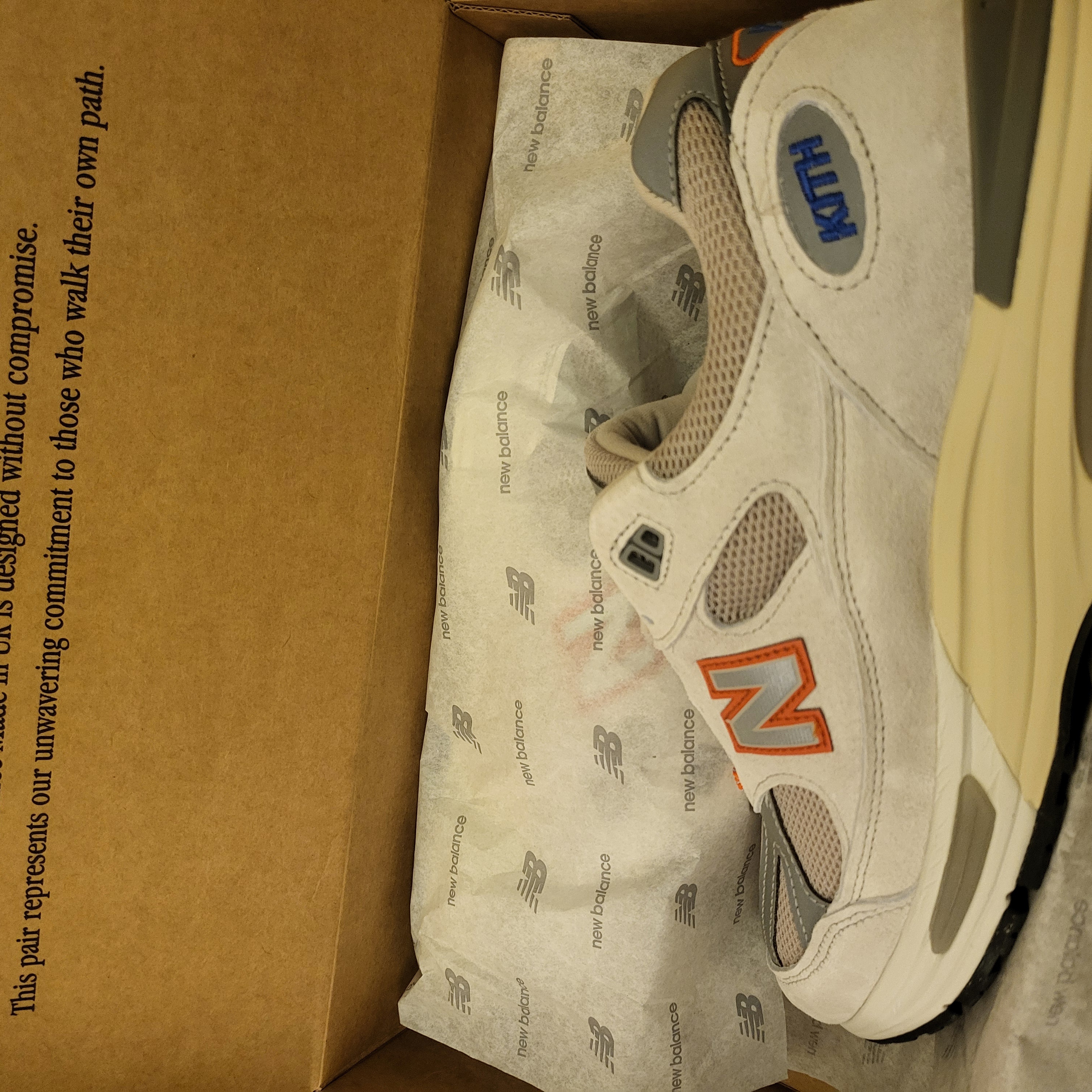 New Balance x Kith x Madison Square Garden 991v2 Made in UK Antarctica Ancient Scroll - D Standard 착용 스타일