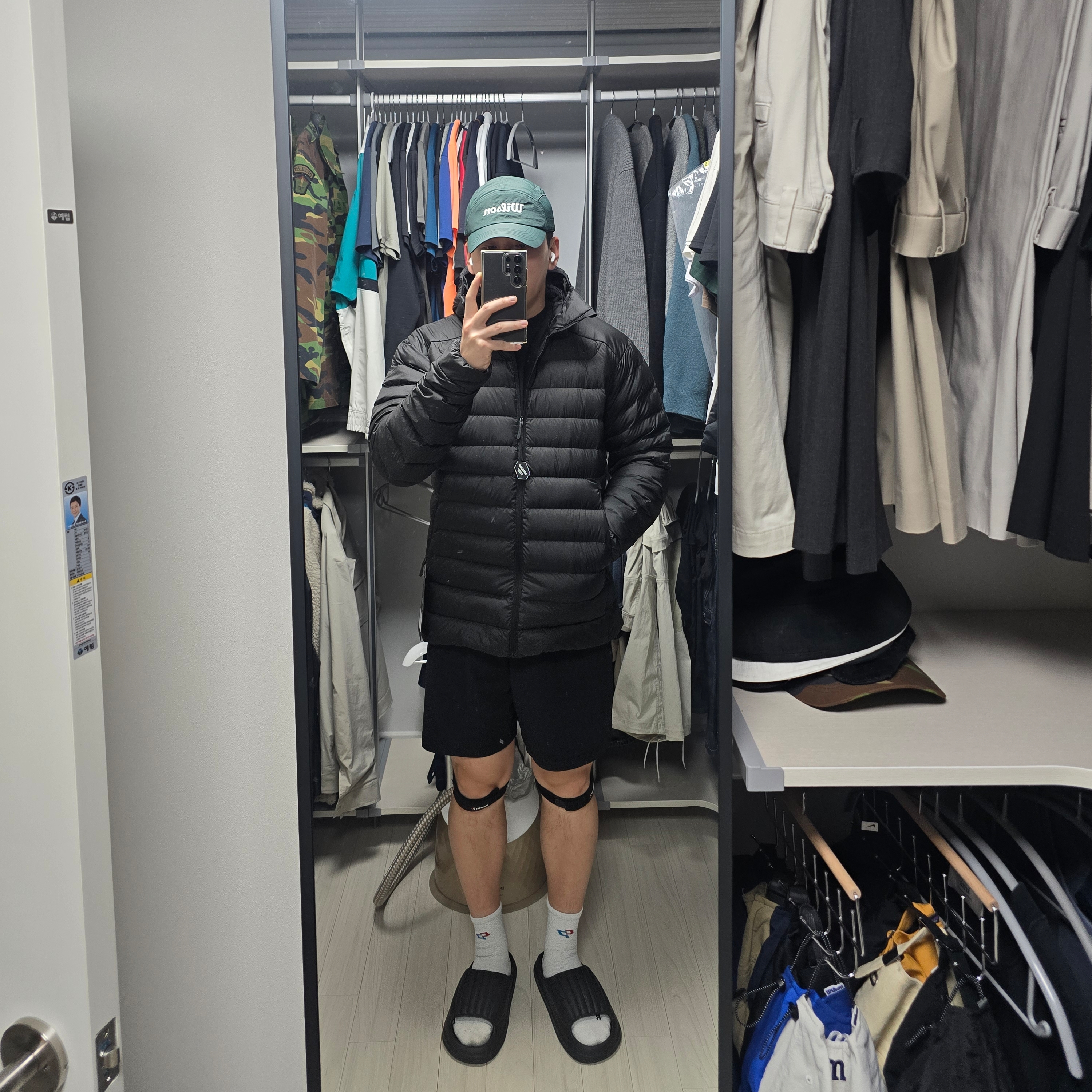 Arc'teryx Cerium Hoody Black 착용 스타일 - 1